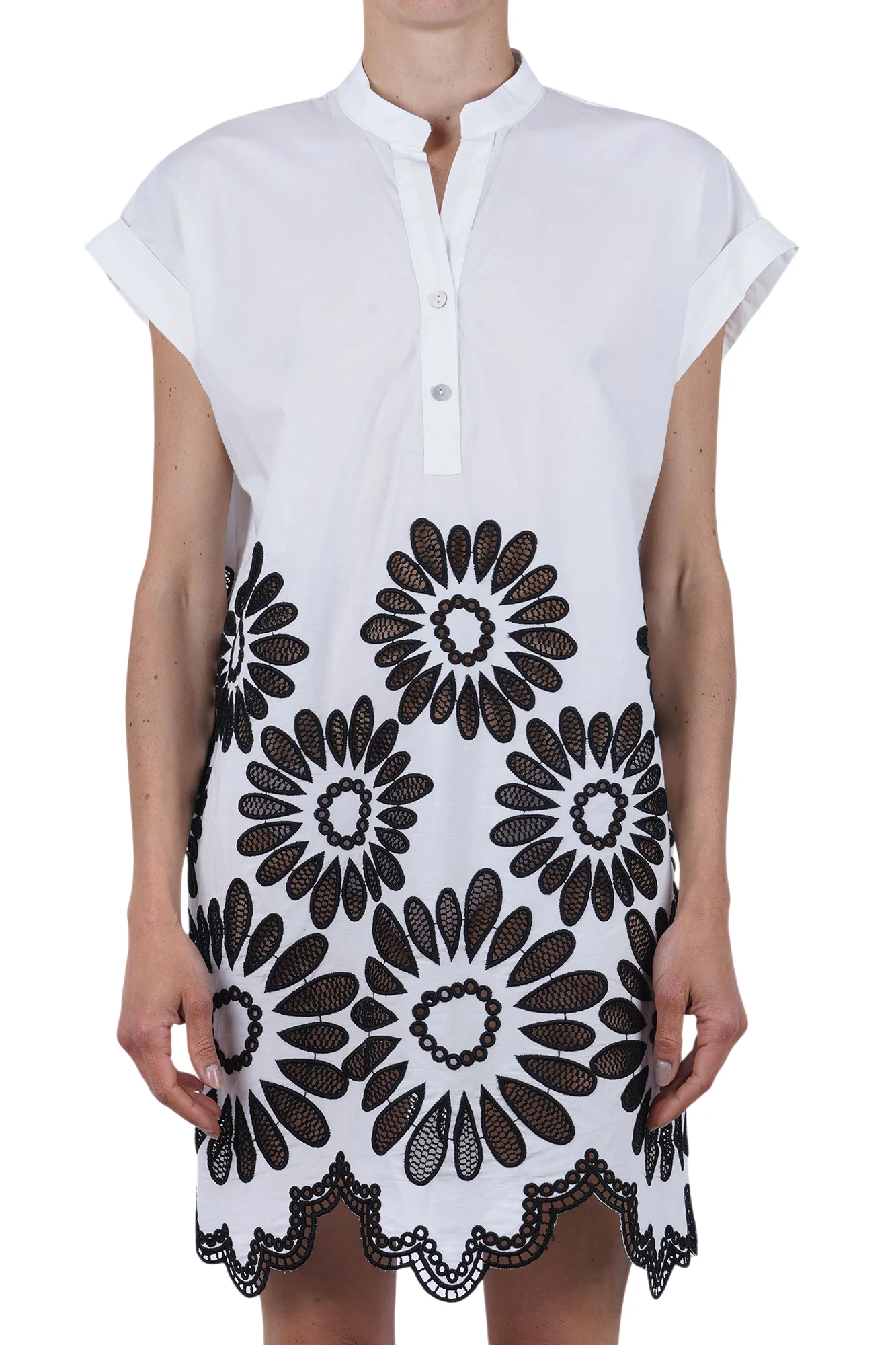 La Femme Blanche - Abito - 471607 - Bianco/Nero - Image 3