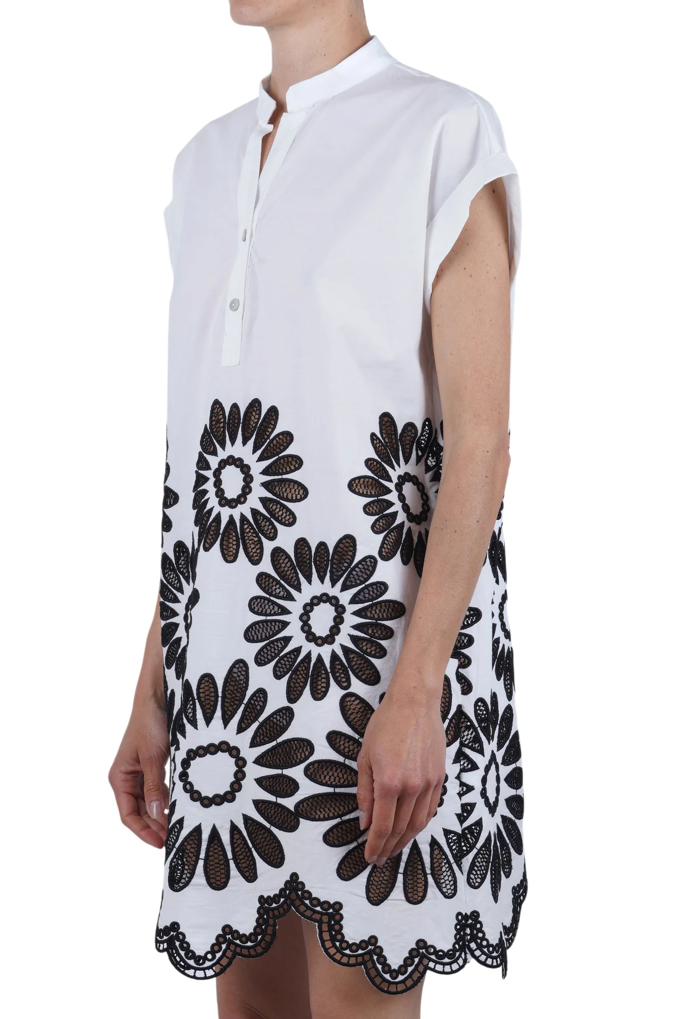 La Femme Blanche - Abito - 471607 - Bianco/Nero - Image 4