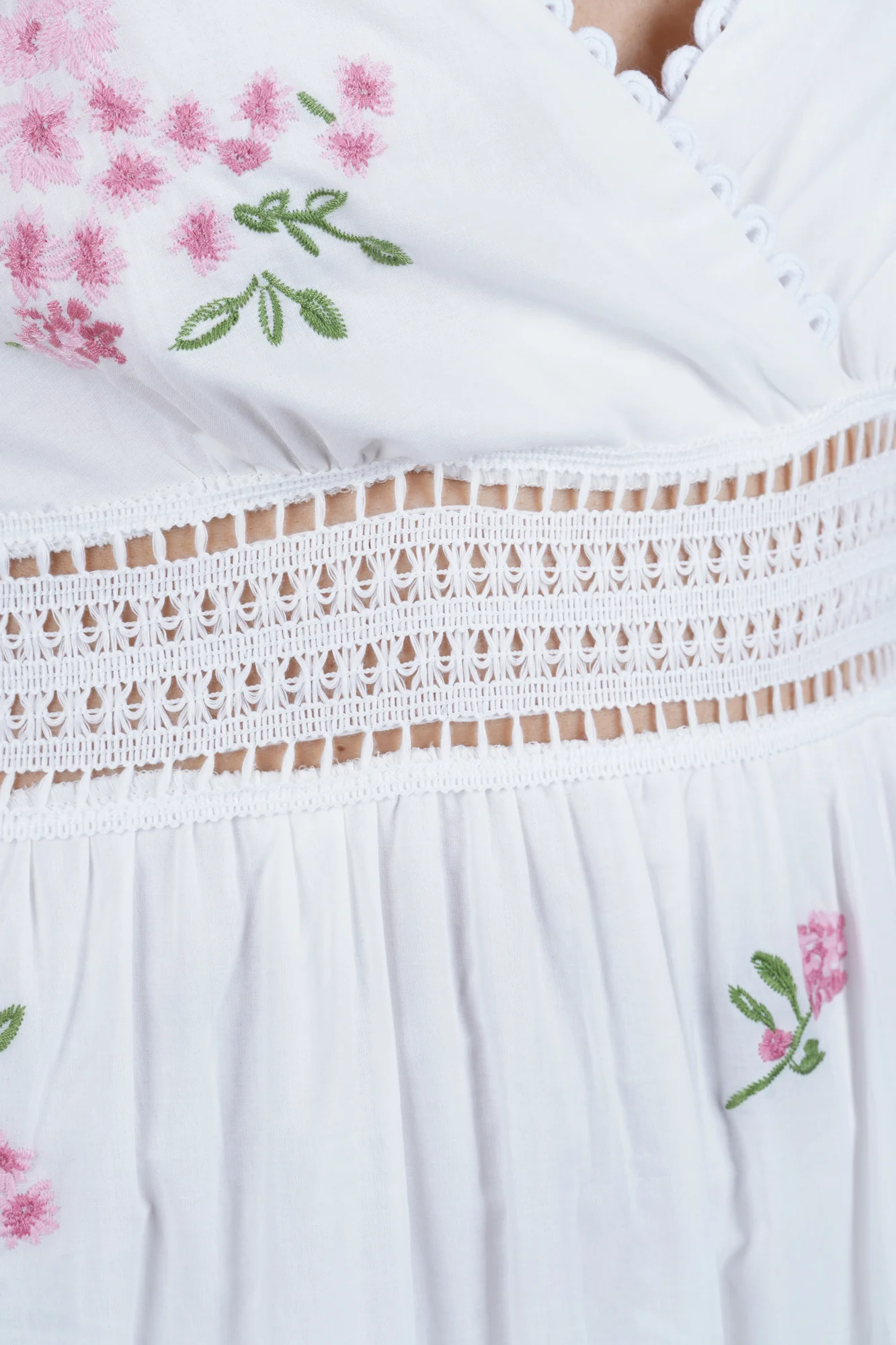 La Femme Blanche - Abito - 471711 - Bianco/Rosa - Image 6