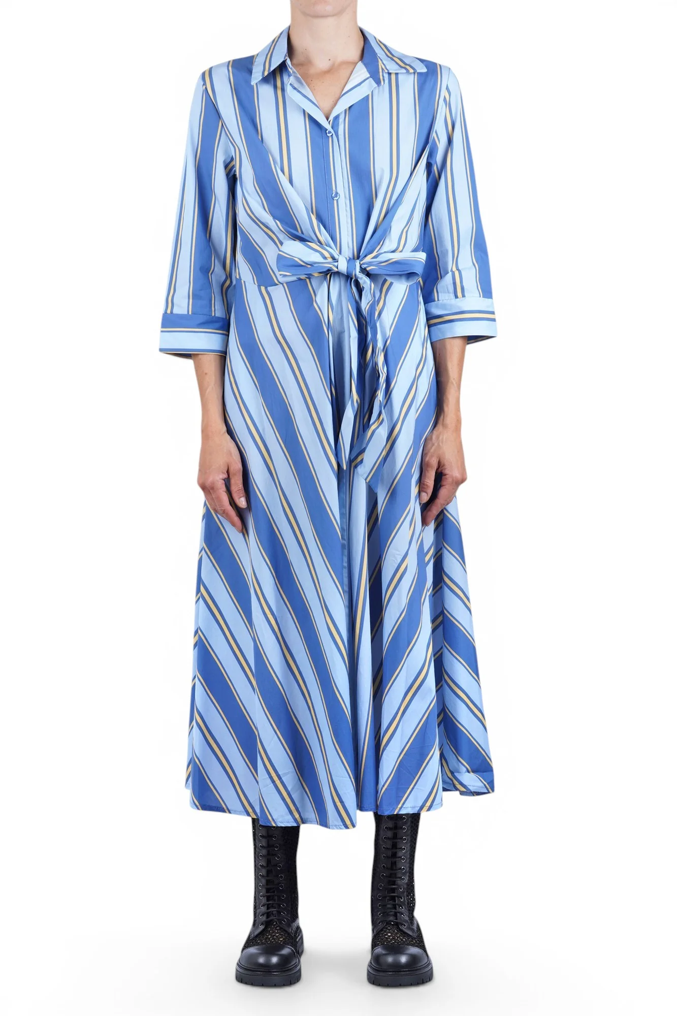 La Femme Blanche - Abito - 471712 - Fantasia Azzurro - Image 3