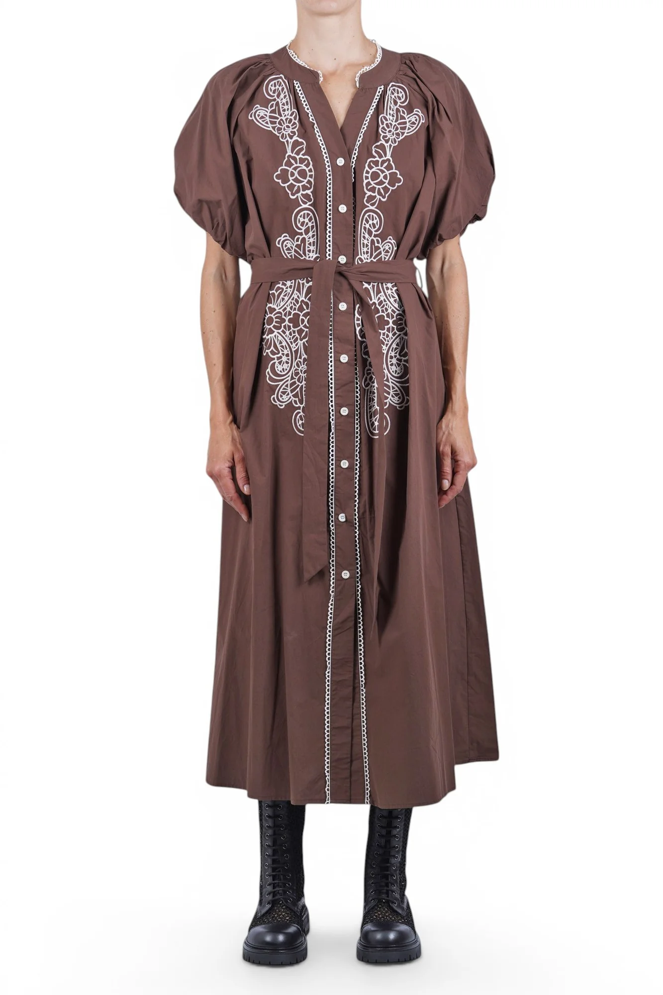 La Femme Blanche - Abito - 471717 - Moka/Bianco - Image 3