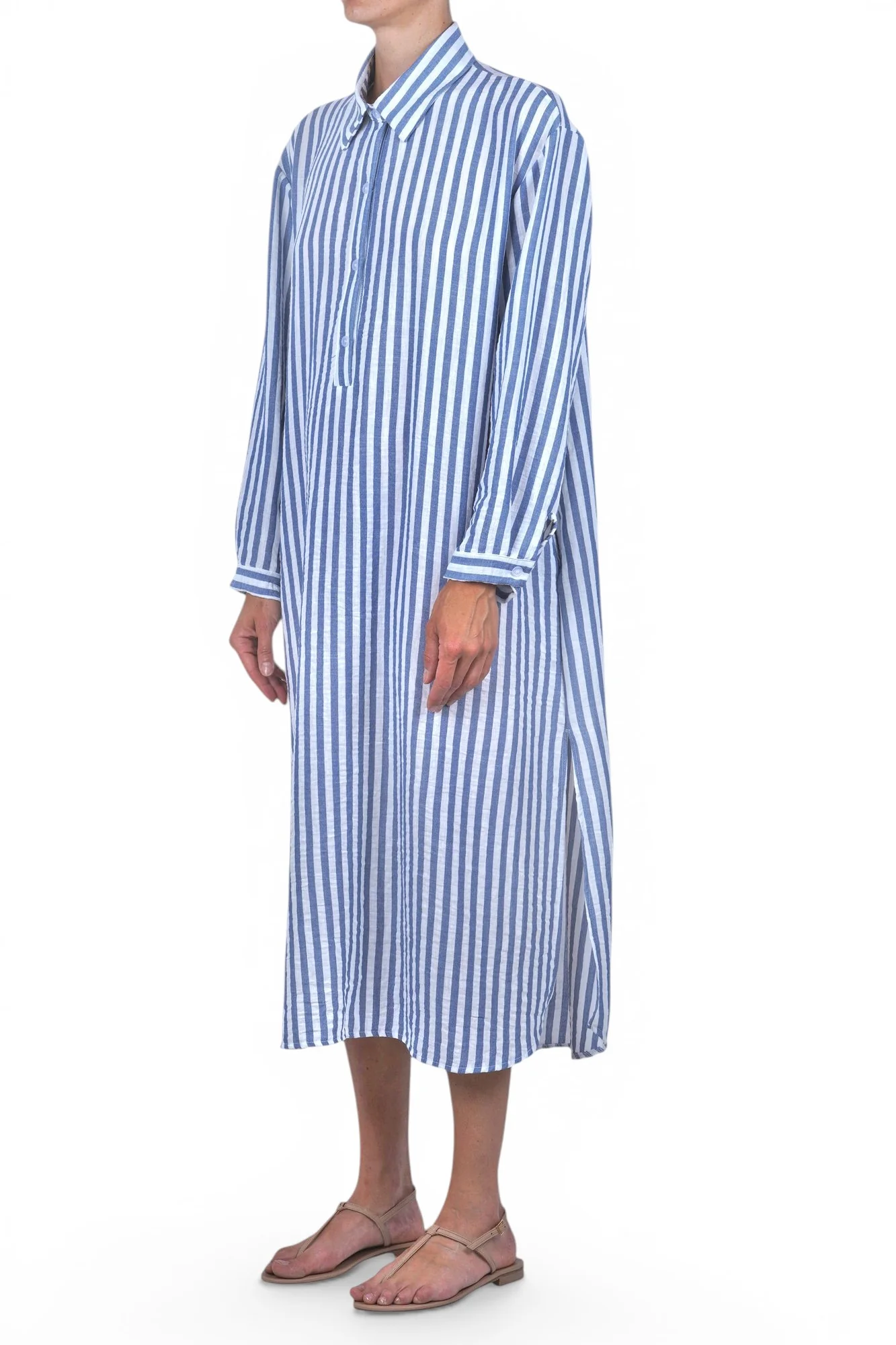 La Femme Blanche - Abito - 471781 - Bianco/Azzurro - Image 4