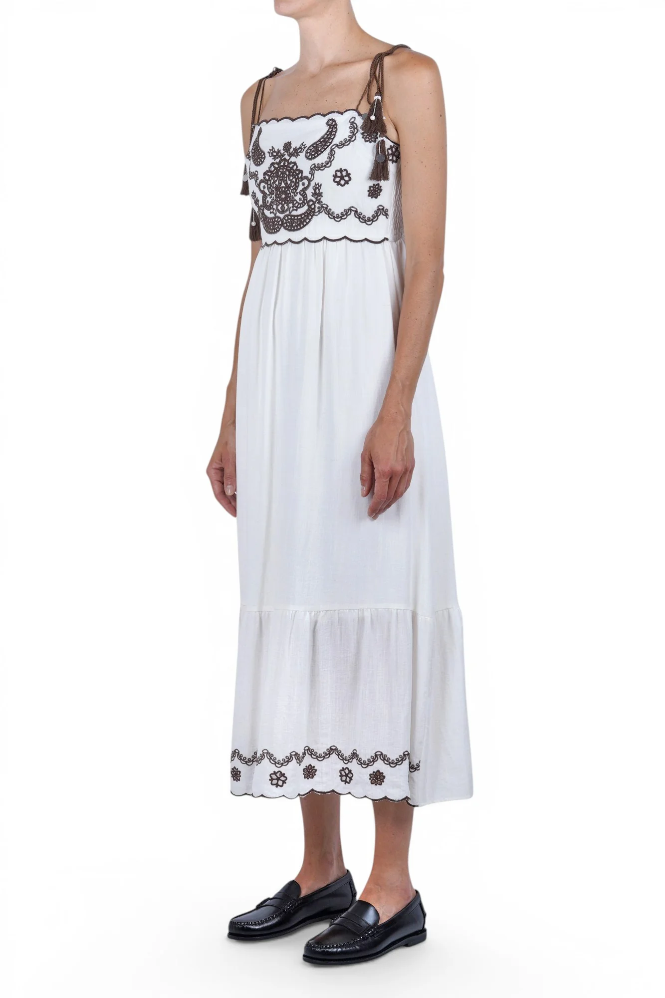La Femme Blanche - Abito - 471789 - Moka/Bianco - Image 4