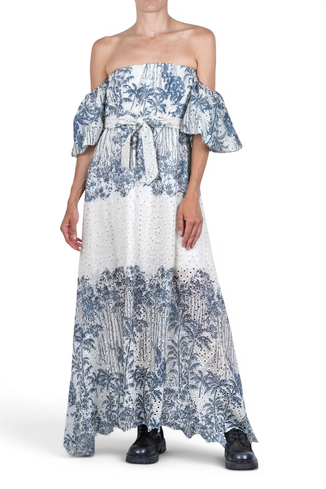 La Femme Blanche - Abito - 471791 - Bianco/Blu - Image 2
