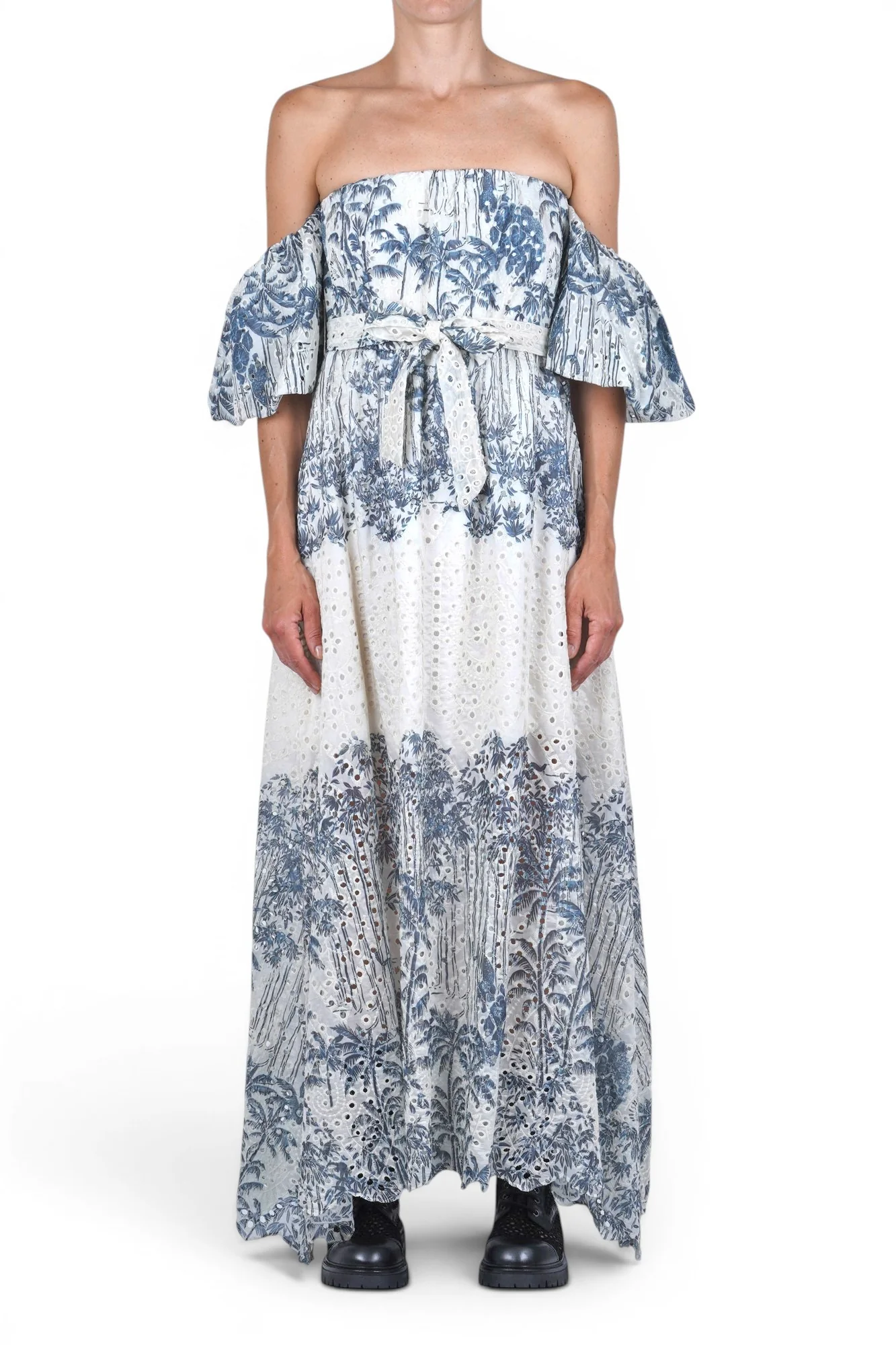 La Femme Blanche - Abito - 471791 - Bianco/Blu - Image 3