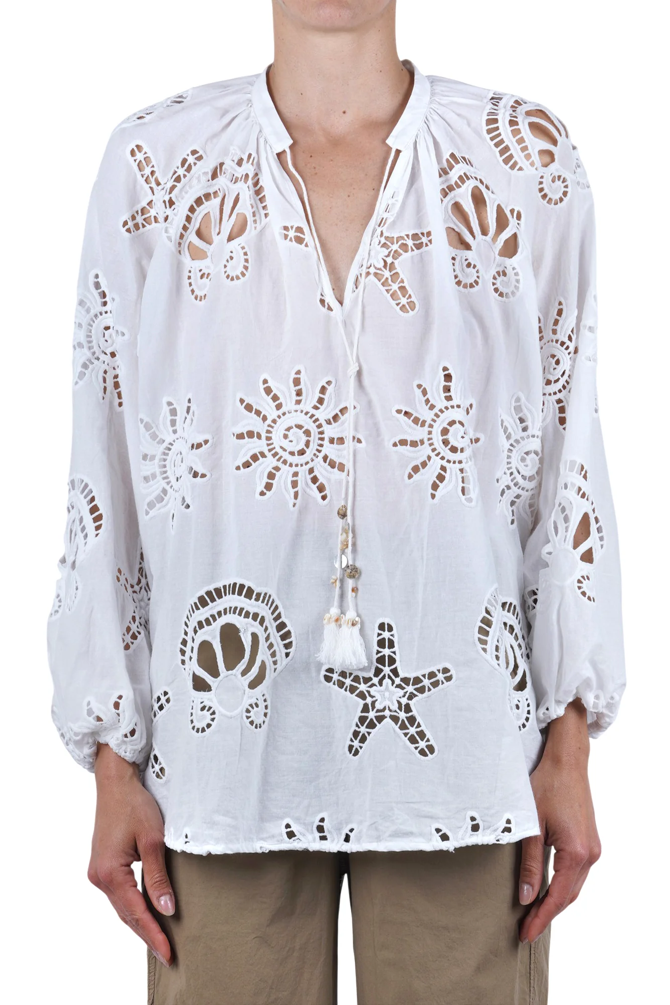La Femme Blanche - Blusa - 471617 - Bianco - Image 3