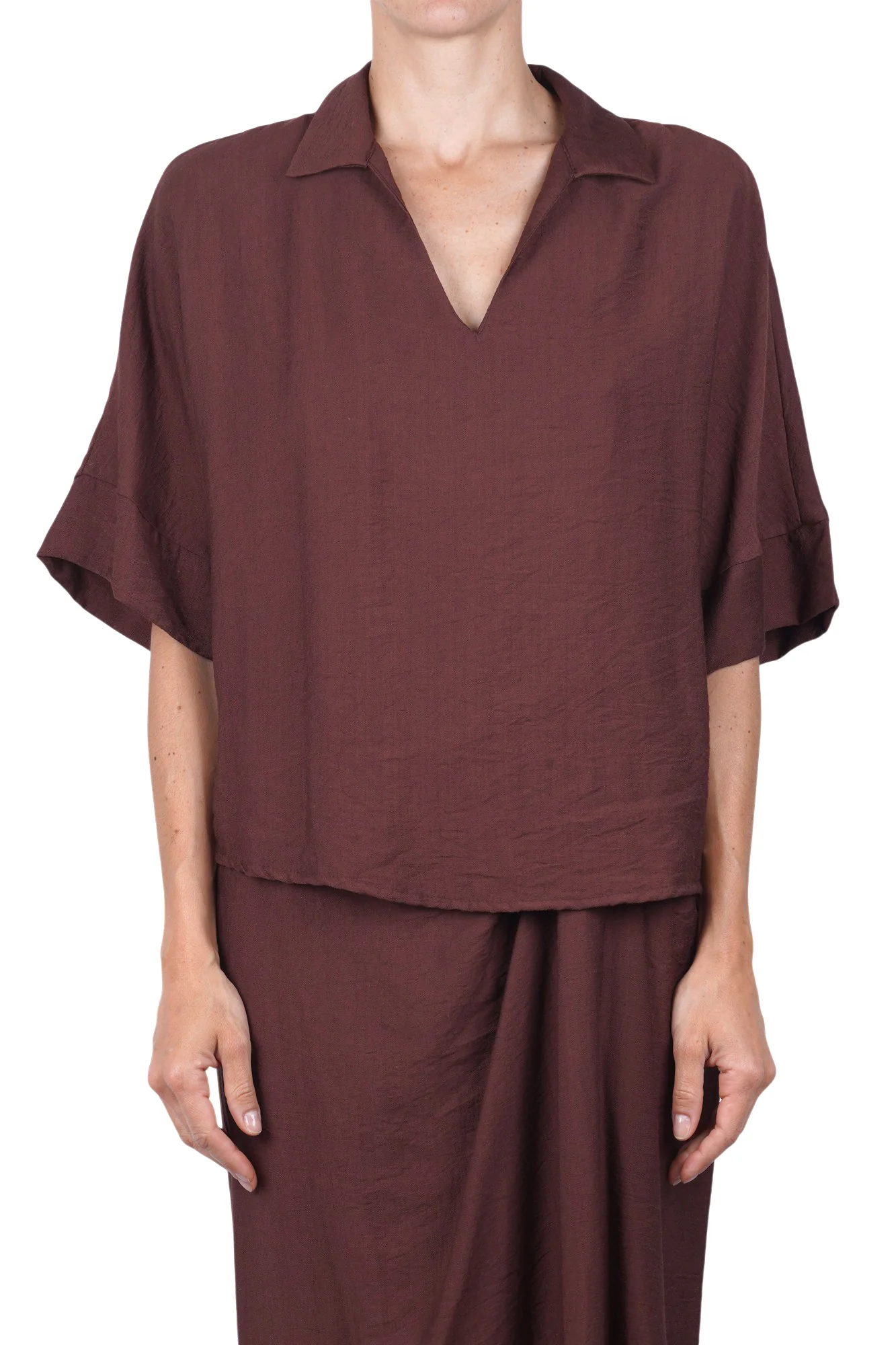 La Femme Blanche - Blusa - 471674 - Tabacco - Image 3