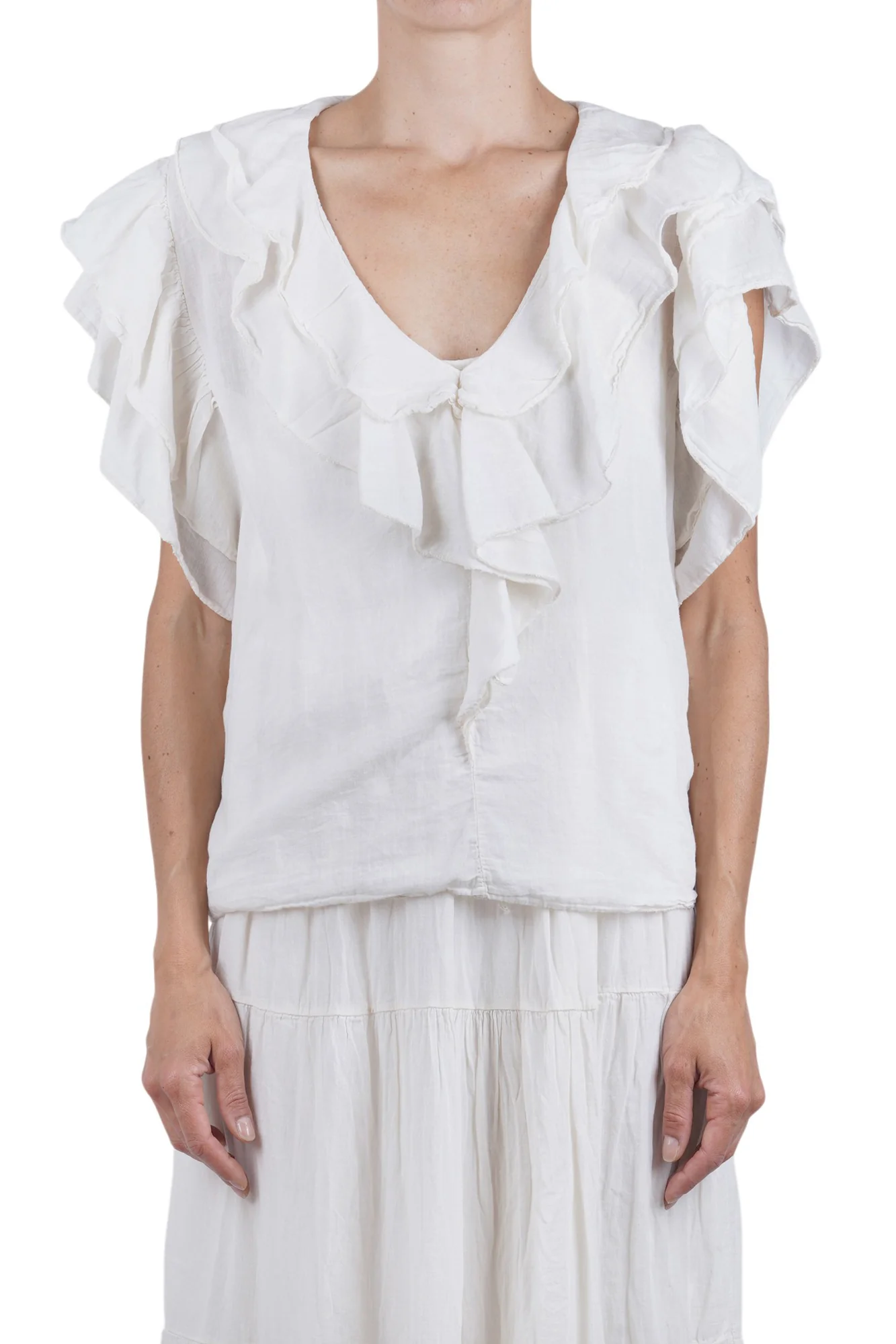 La Femme Blanche - Blusa - 471704 - Gesso - Image 3