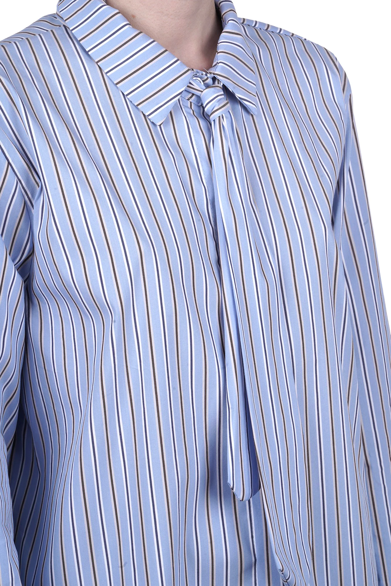 La Femme Blanche - Camicia - 471201 - Azzurro/Marrone - Image 6