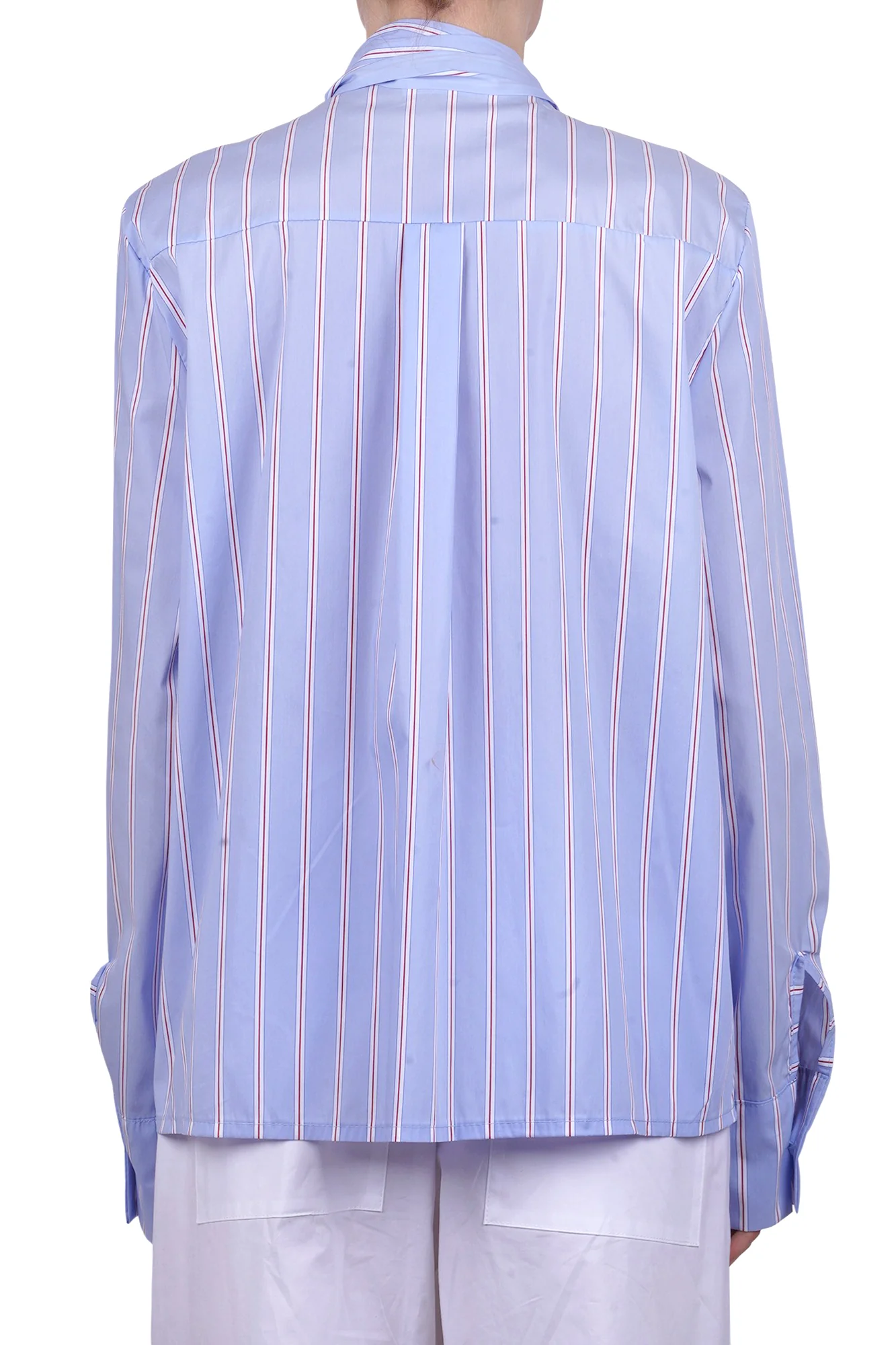 La Femme Blanche - Camicia - 471202 - Celeste/Rosso - Image 5
