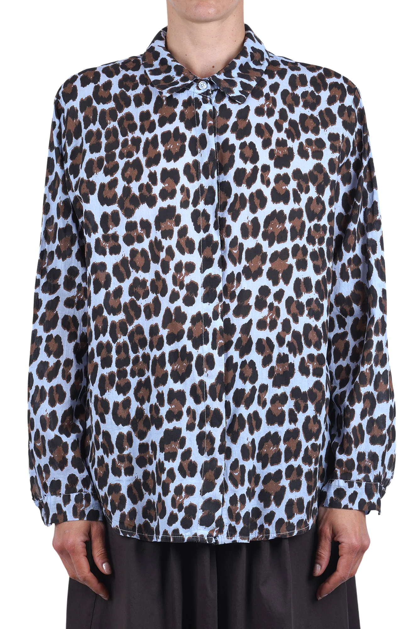 La Femme Blanche - Camicia - 471562 - Fantasia Azzurro - Image 3