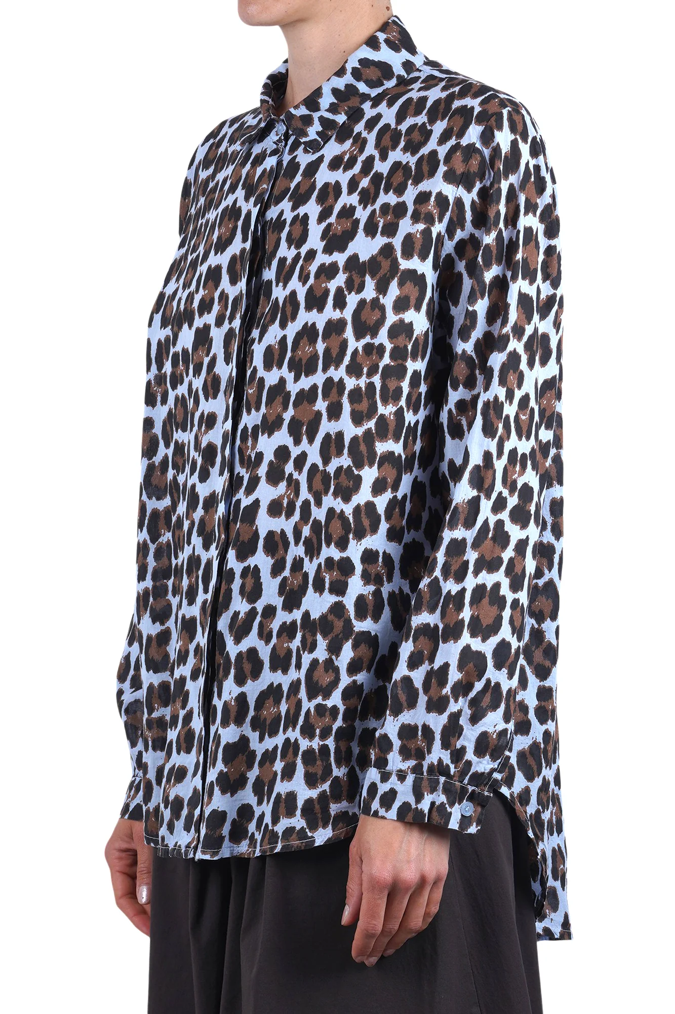 La Femme Blanche - Camicia - 471562 - Fantasia Azzurro - Image 4