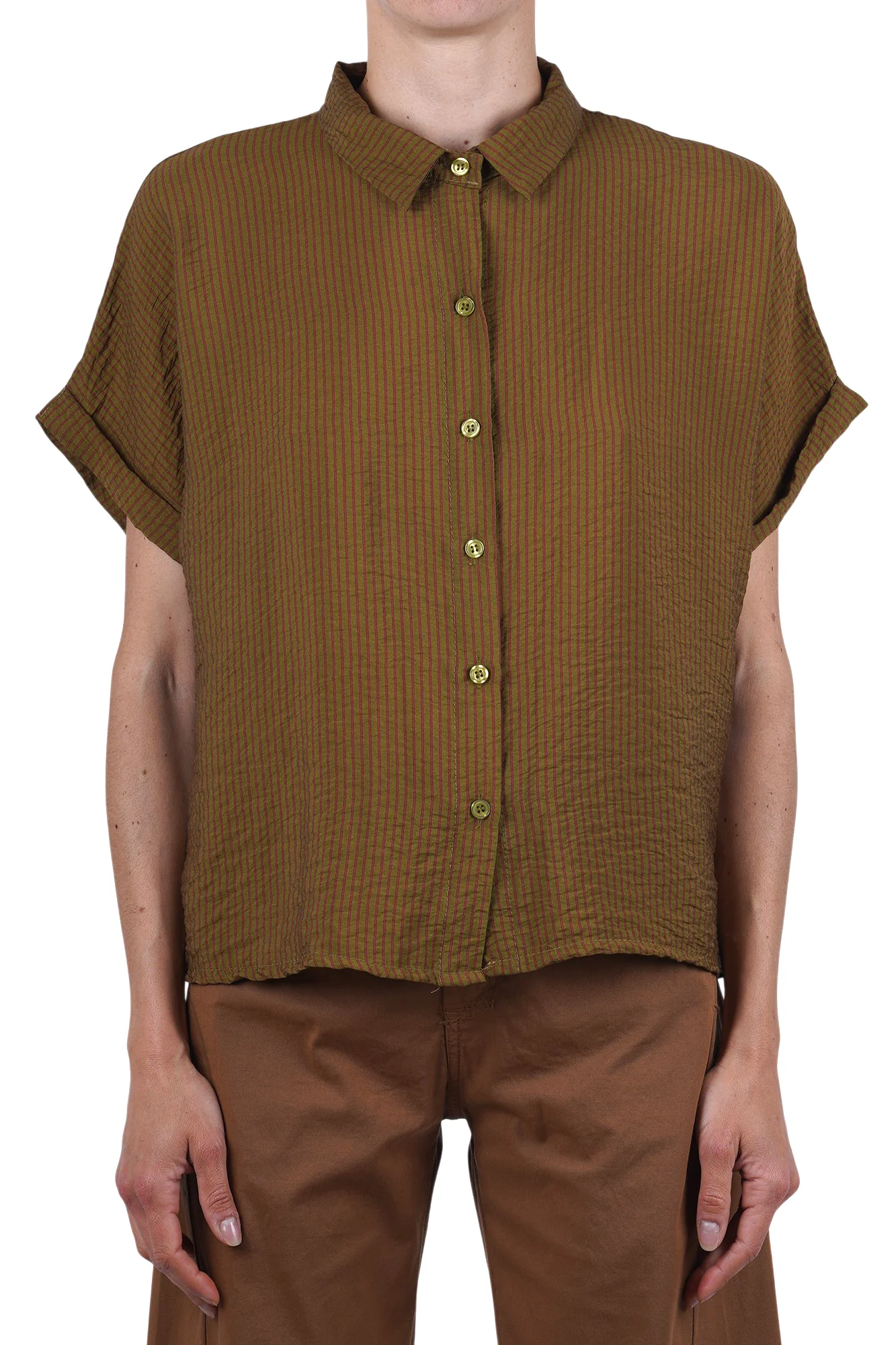 La Femme Blanche - Camicia - 471602 - Verde/Rosso - Image 3