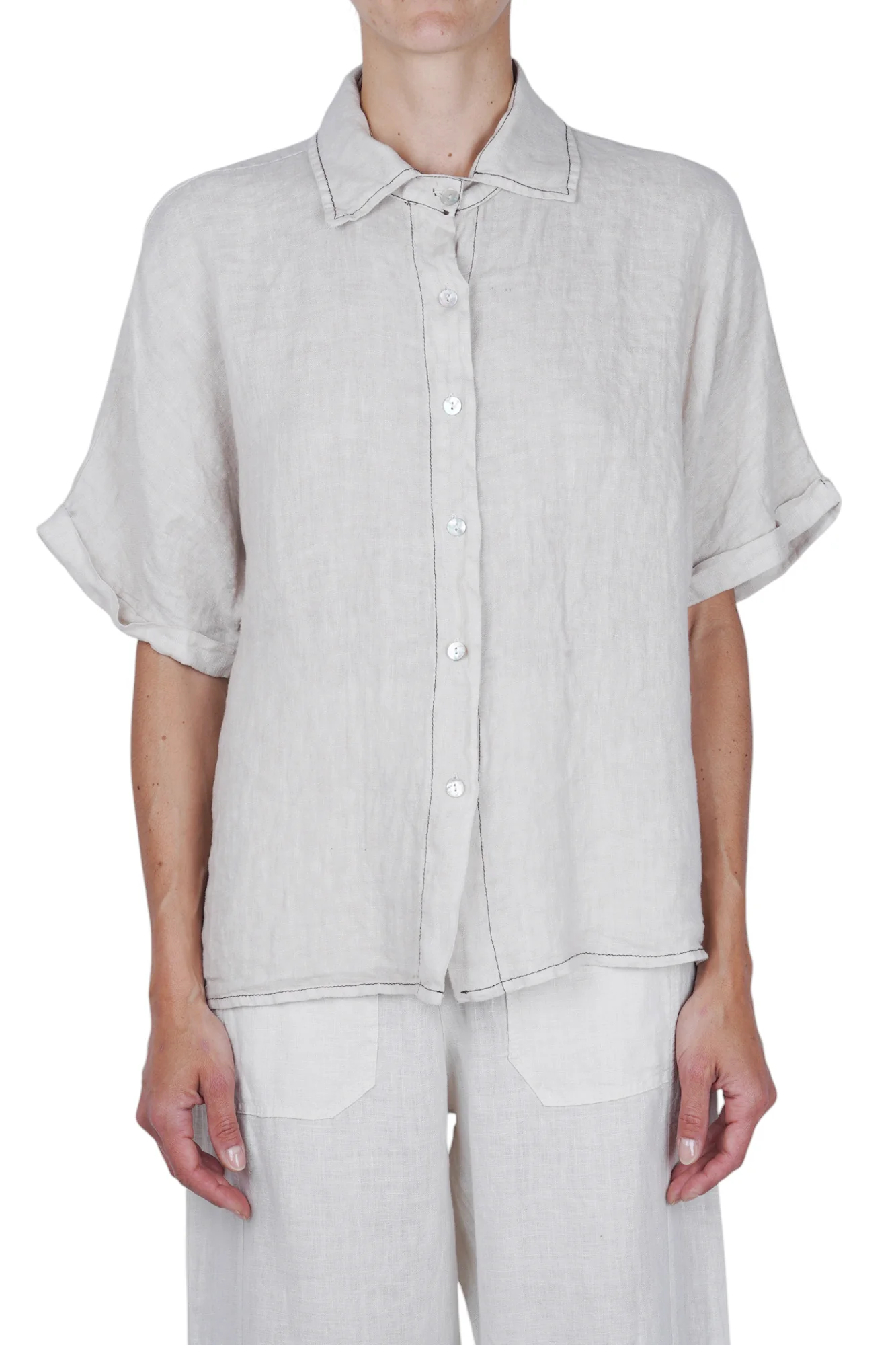 La Femme Blanche - Camicia - 471652 - Sabbia - Image 3