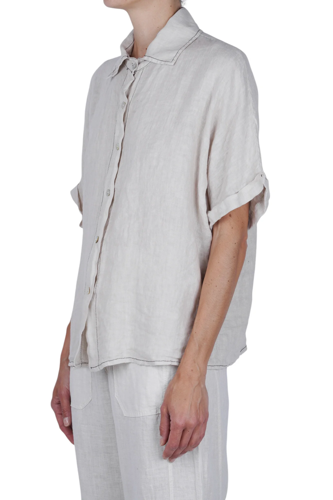 La Femme Blanche - Camicia - 471652 - Sabbia - Image 4