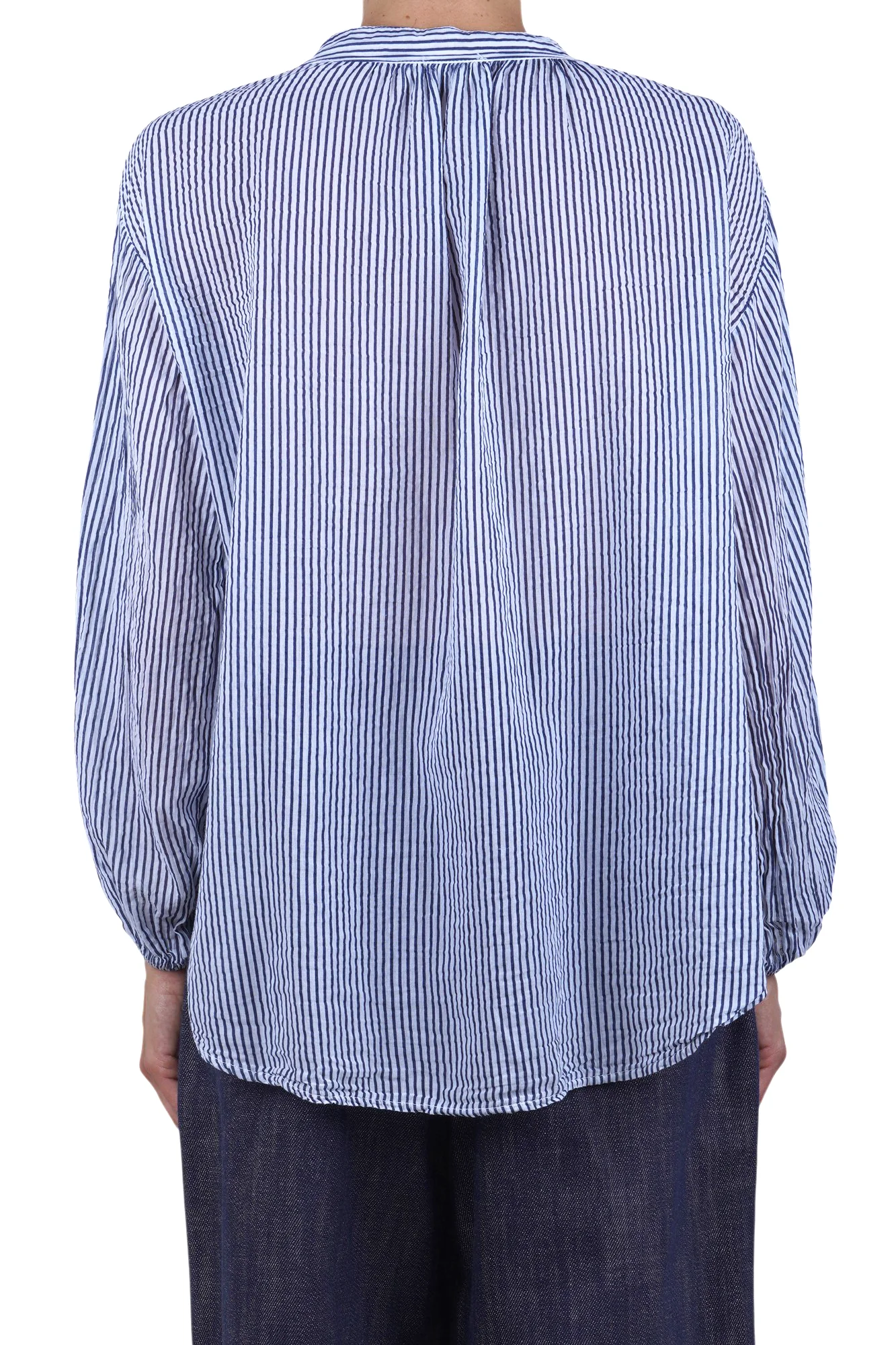 La Femme Blanche - Camicia - 471752 - Bianco/Blu - Image 5