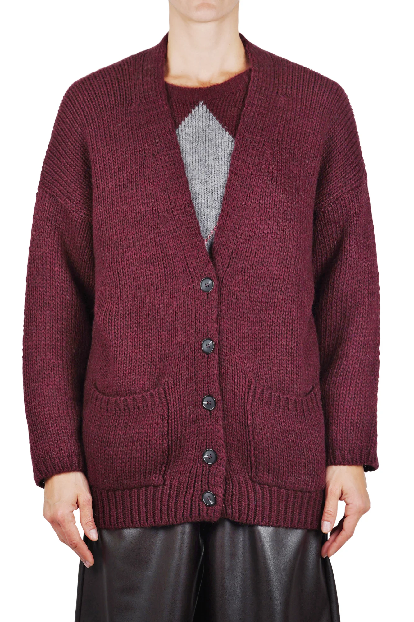 La Femme Blanche - Cardigan - 461455 - Prugna - Image 3