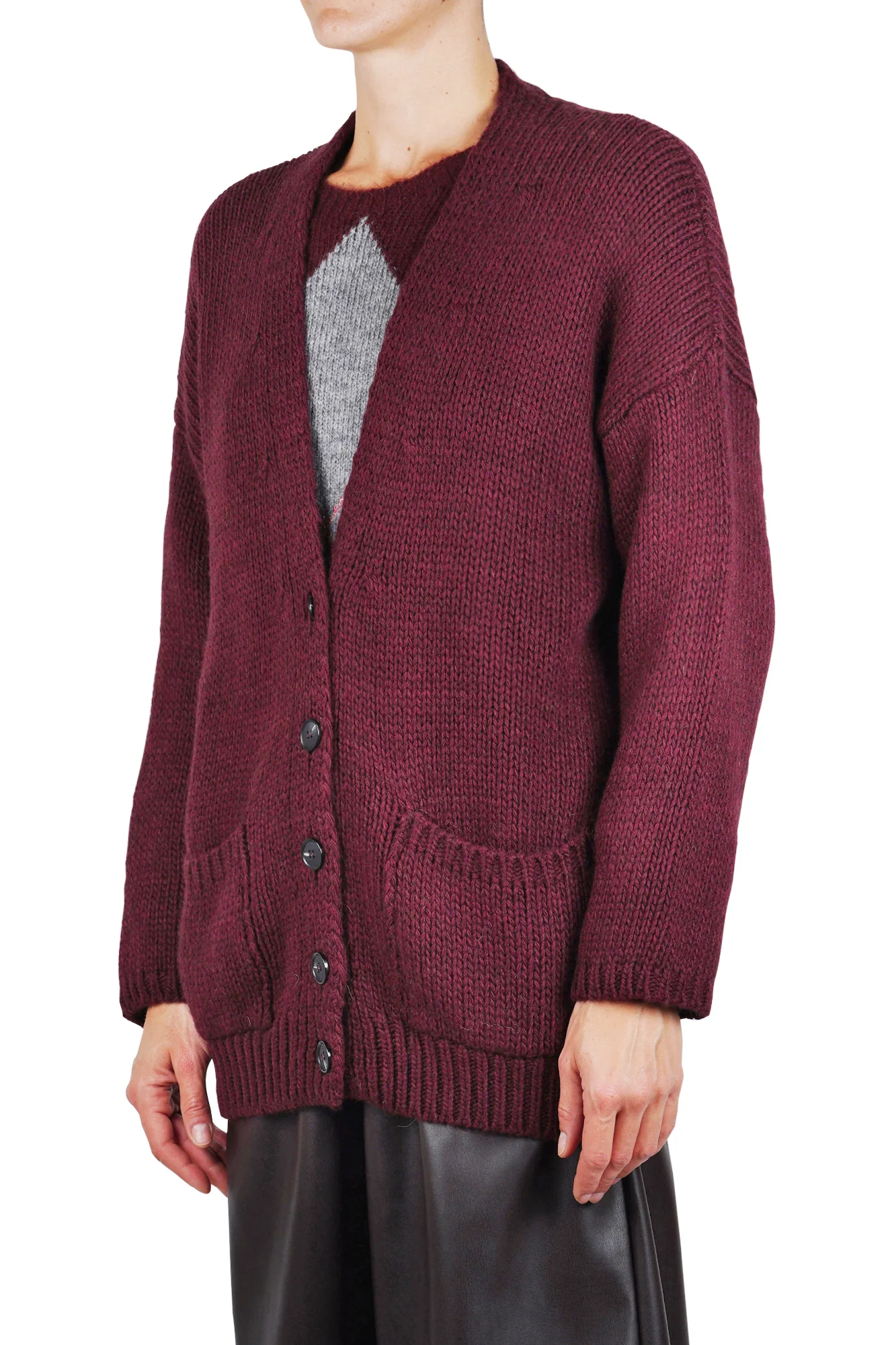 La Femme Blanche - Cardigan - 461455 - Prugna - Image 4