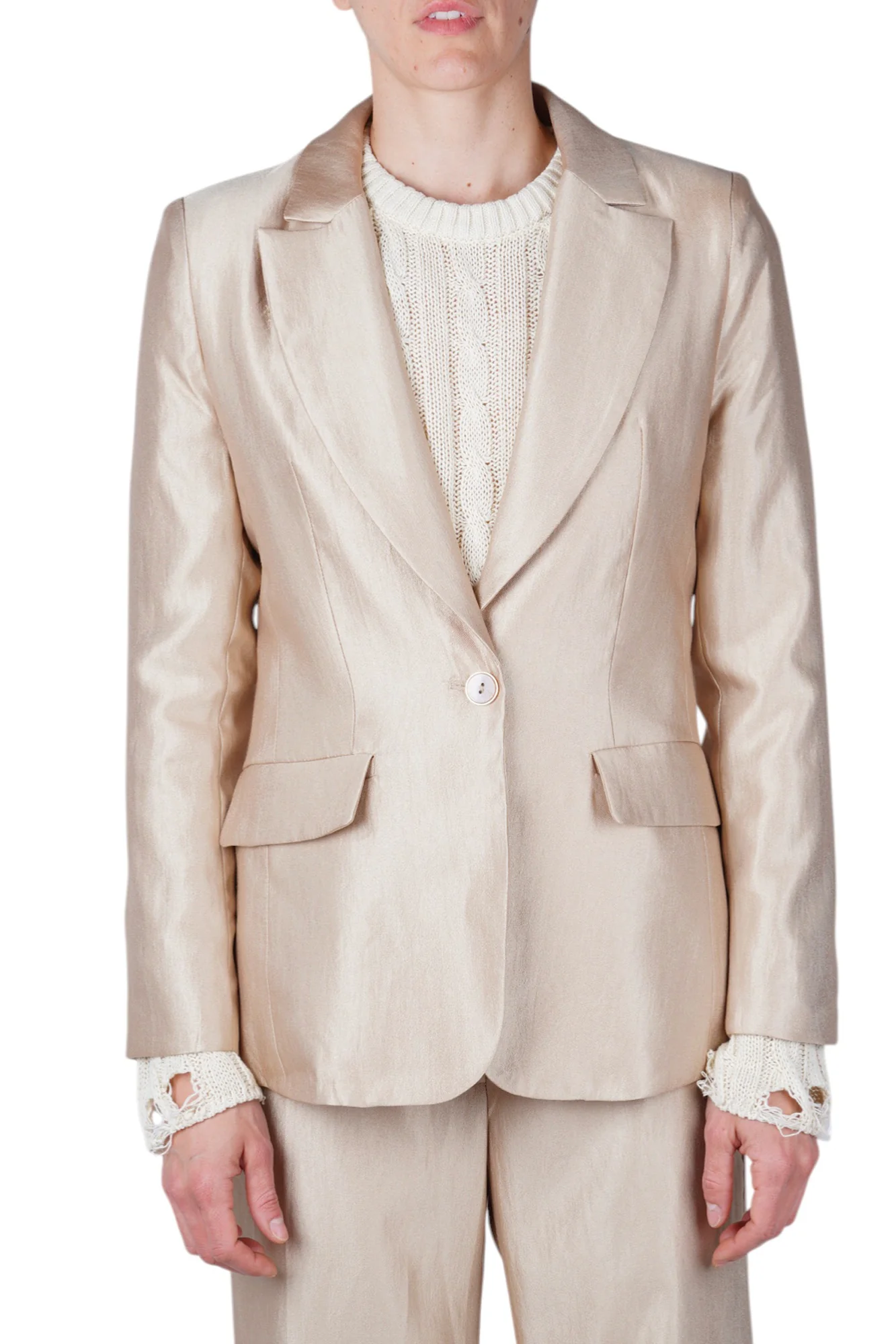 La Femme Blanche - Giacca - 471360 - Oro - Image 3