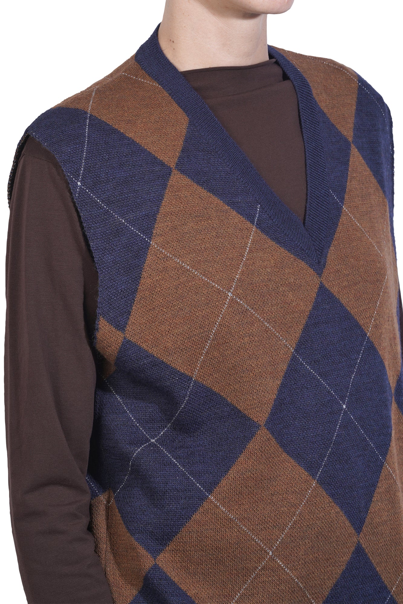 La Femme Blanche - Gilet - 461396 - Blu/Cammello - Image 6