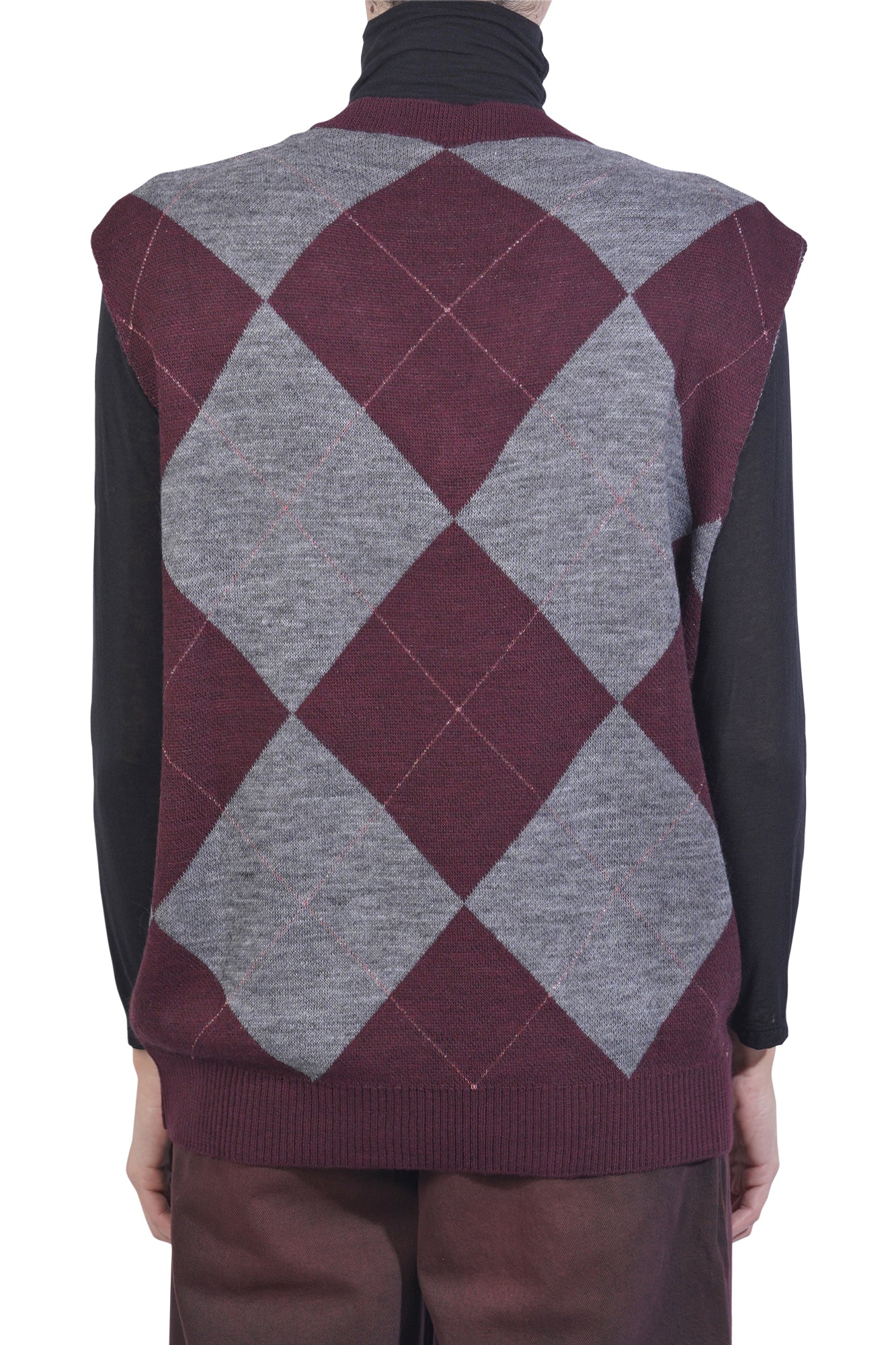 La Femme Blanche - Gilet - 461396 - Grigio/Bordeaux - Image 5