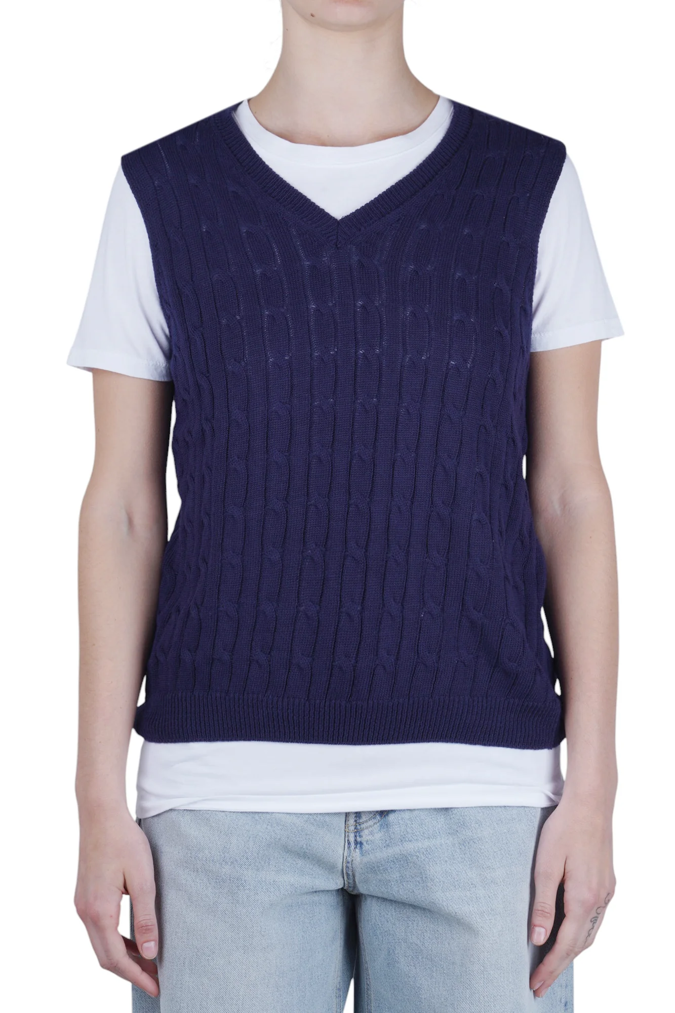 La Femme Blanche - Gilet - 471550 - Blu - Image 3