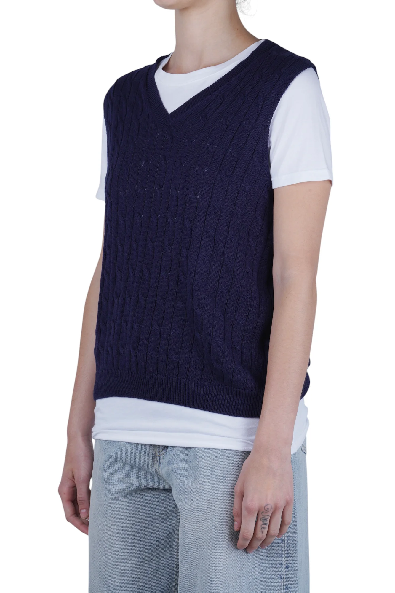 La Femme Blanche - Gilet - 471550 - Blu - Image 4