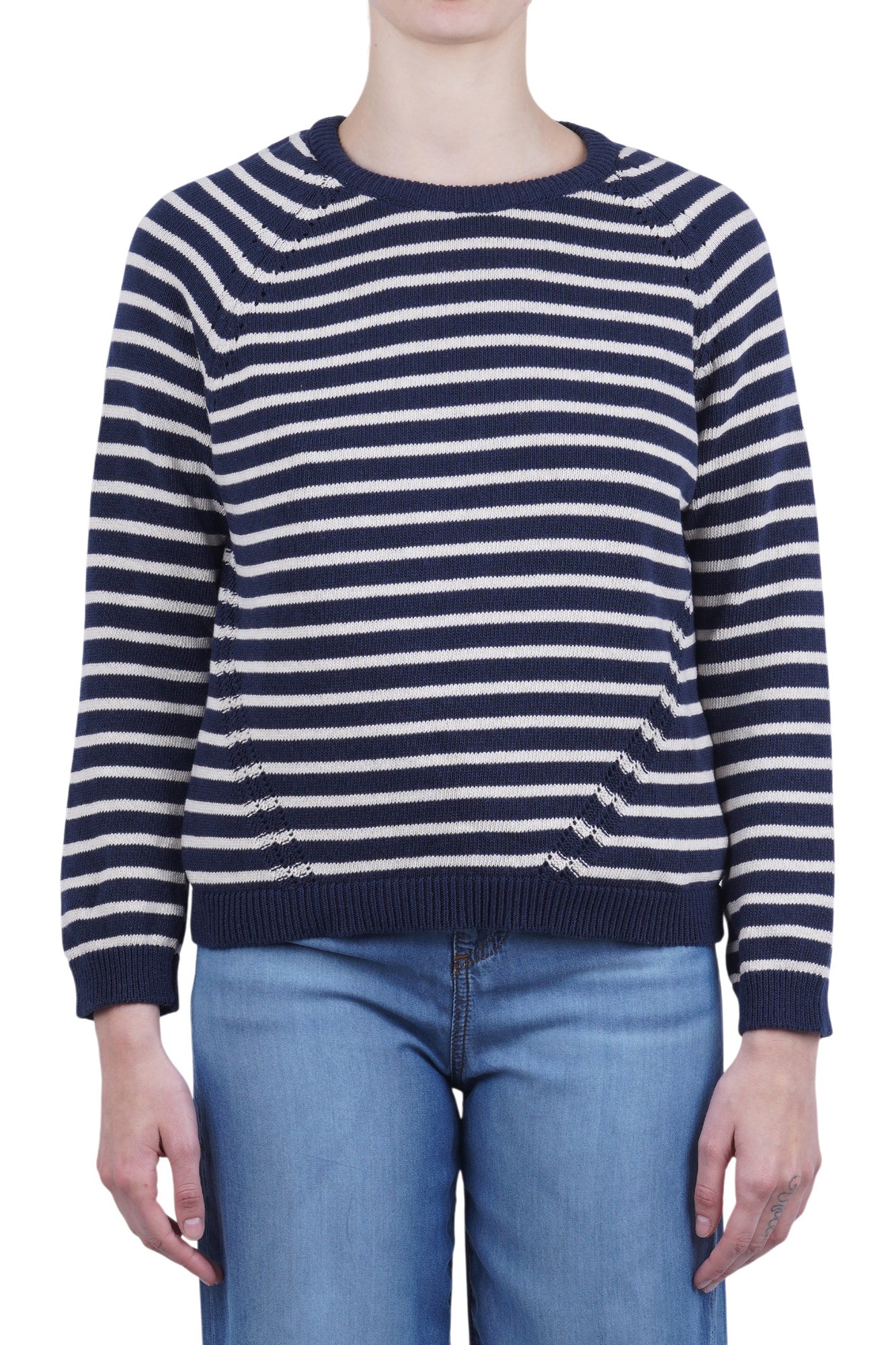 La Femme Blanche - Maglia - 471528 - Blu/Corda - Image 3