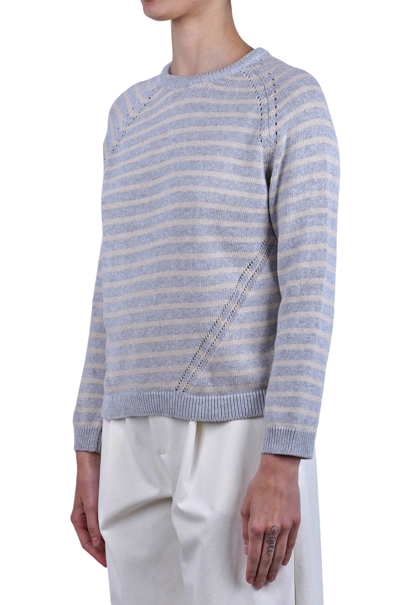 La Femme Blanche - Maglia - 471528 - Grigio/Corda - Image 4