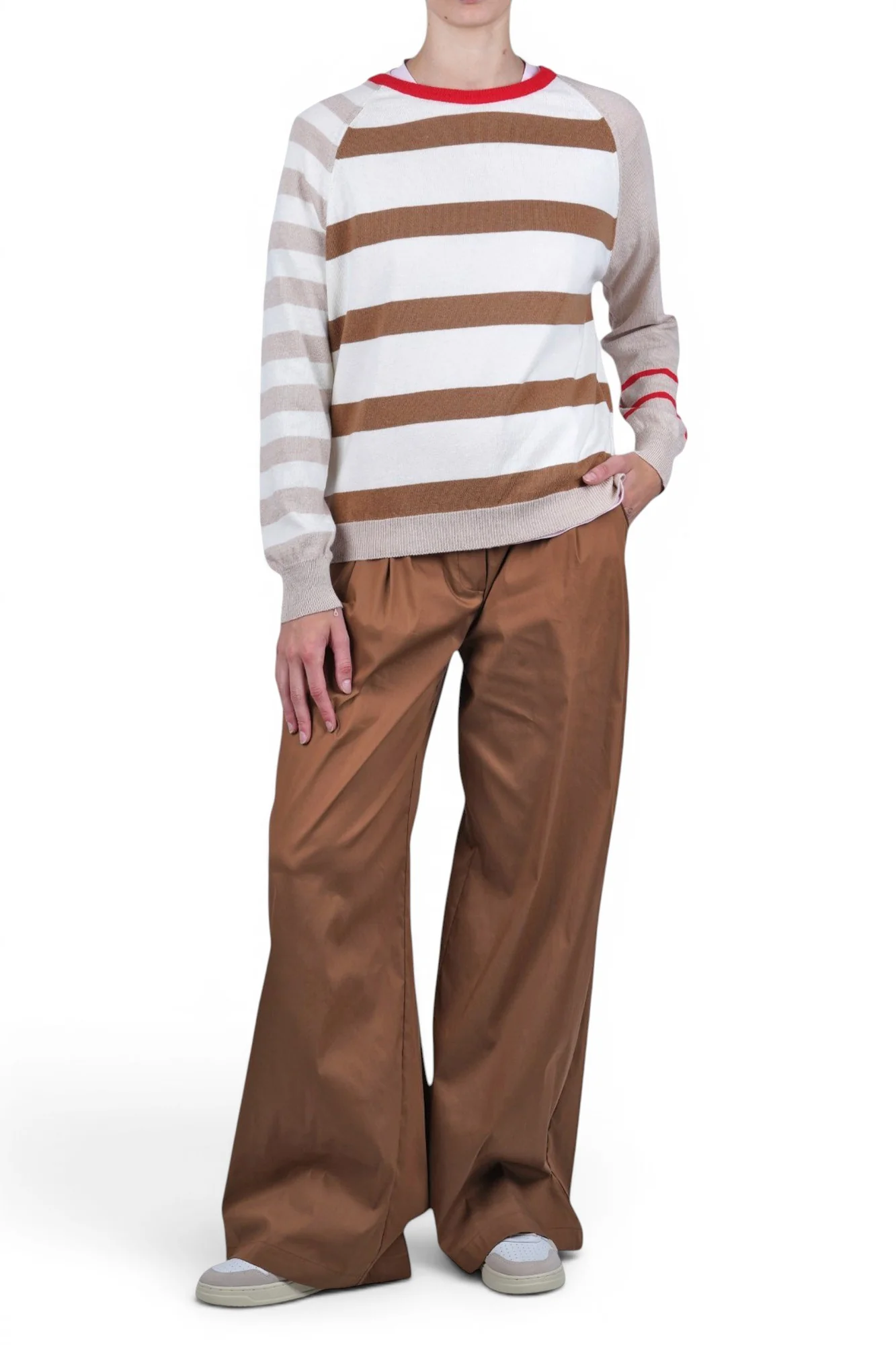 La Femme Blanche - Maglia - 471529 - Panna/Cammello - Image 2