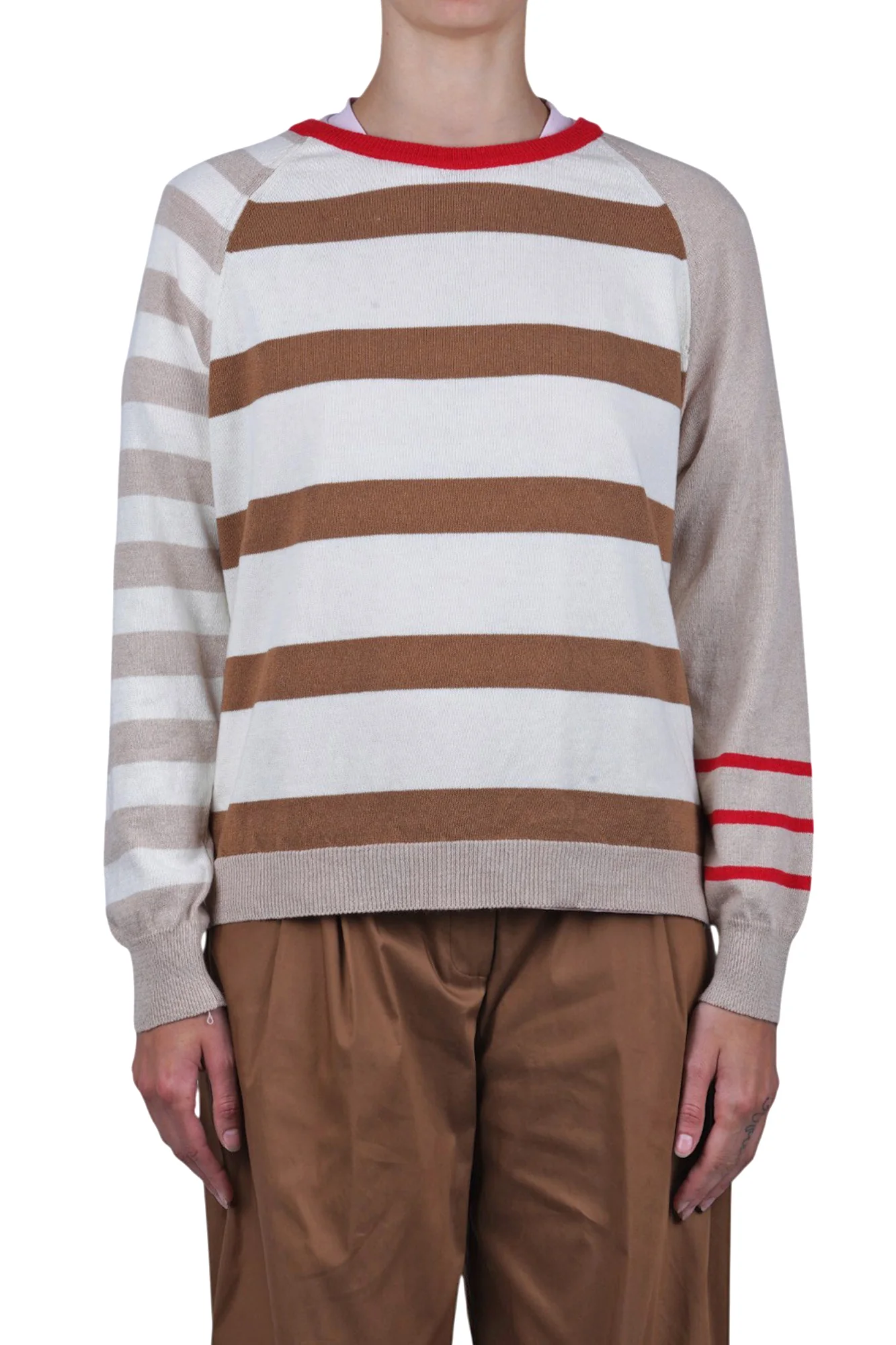La Femme Blanche - Maglia - 471529 - Panna/Cammello - Image 3