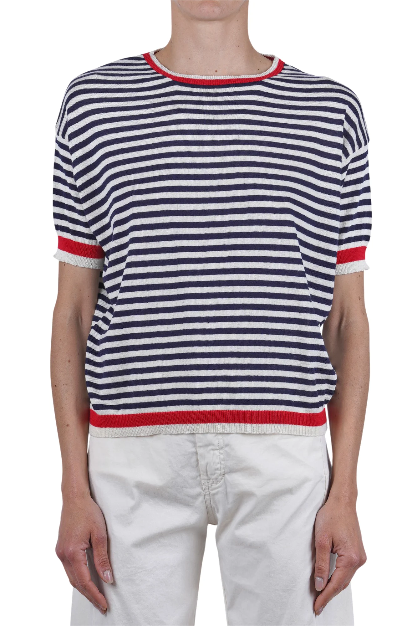 La Femme Blanche - Maglia - 471613 - Panna/Blu - Image 3