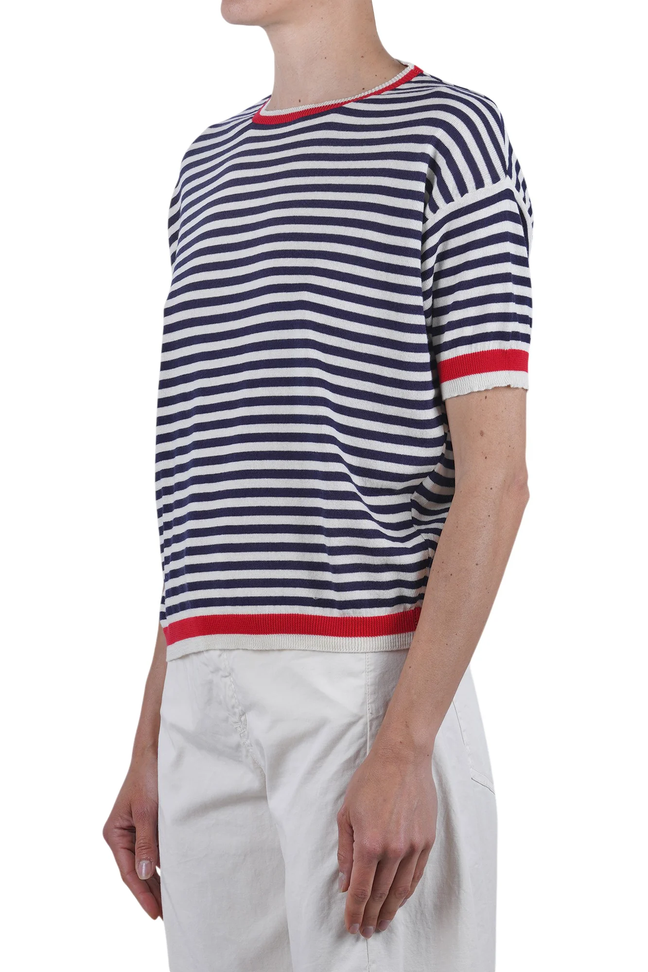 La Femme Blanche - Maglia - 471613 - Panna/Blu - Image 4