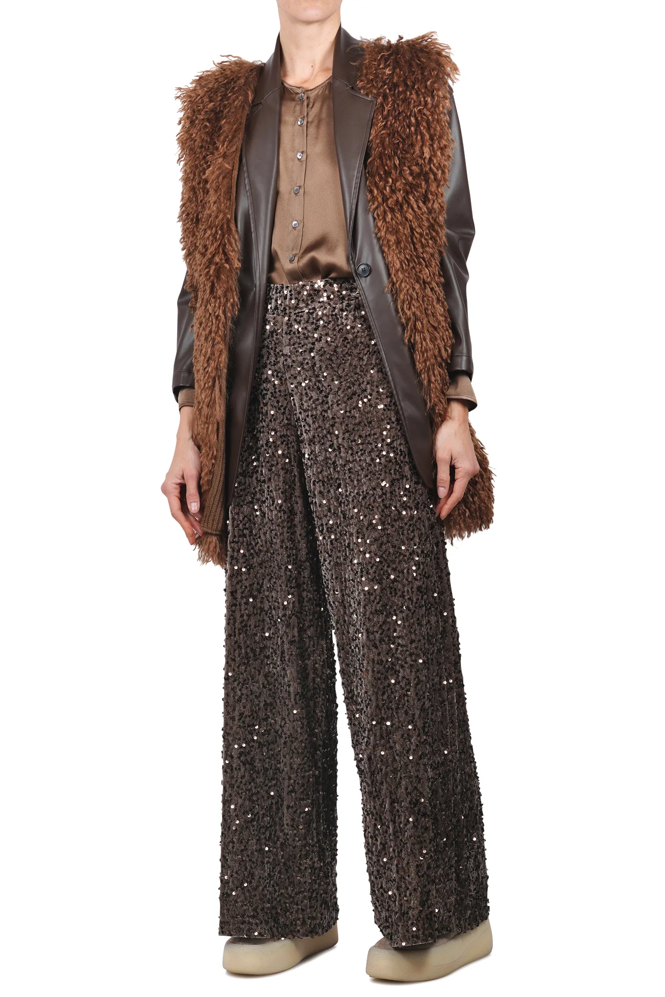 La Femme Blanche - Pantalone - 461721 - Marrone - Image 2