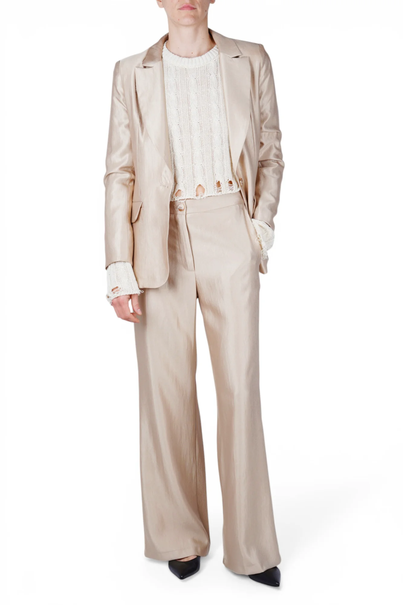 La Femme Blanche - Pantalone - 471361 - Oro - Image 2