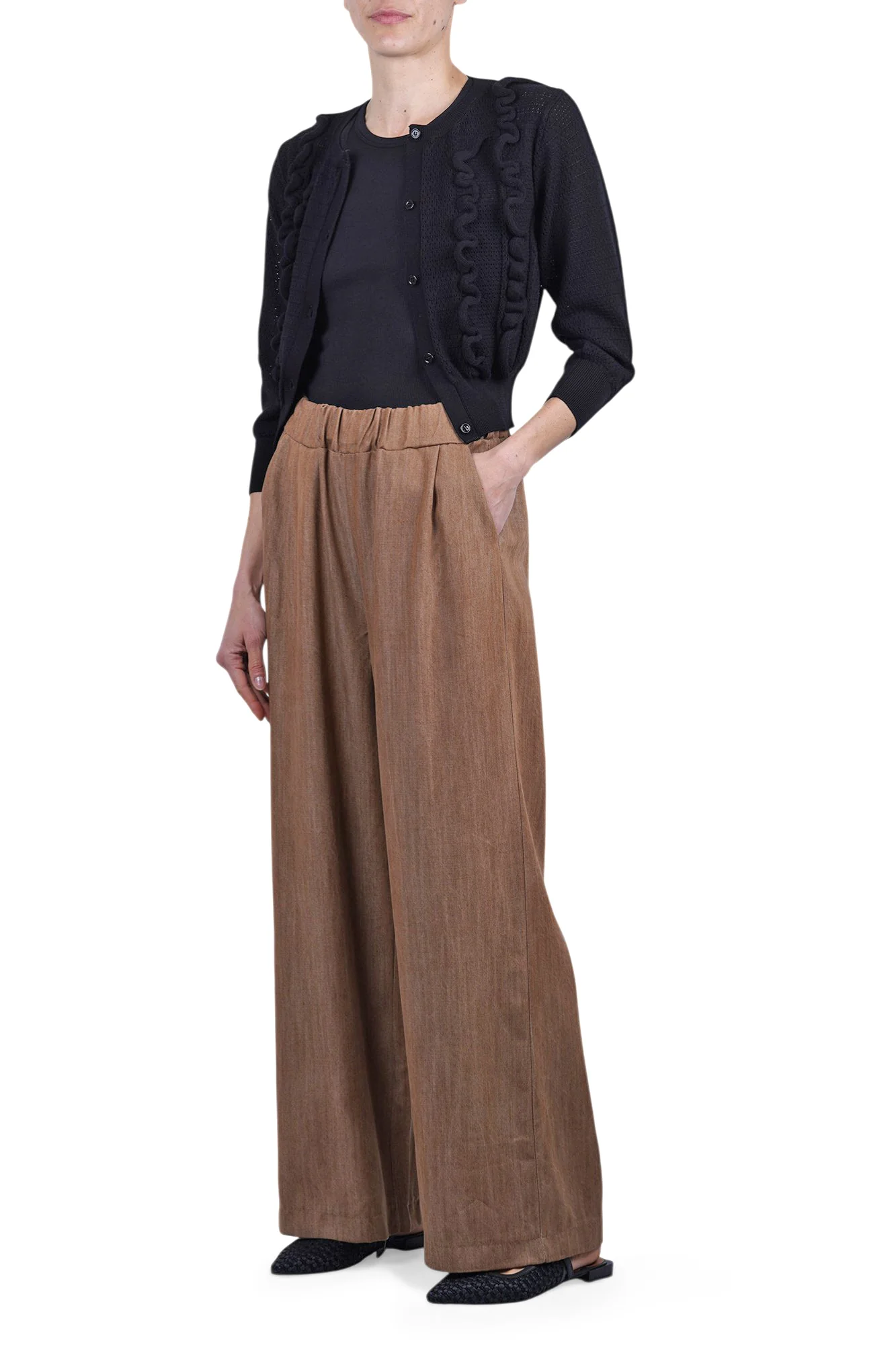 La Femme Blanche - Pantalone - 471482 - Marrone - Image 2