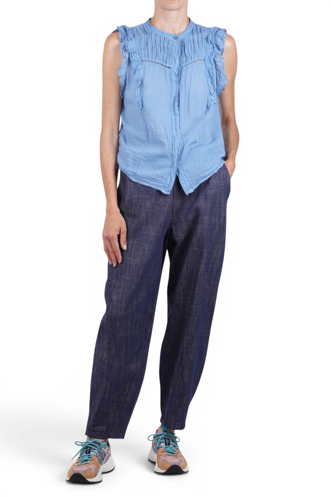 La Femme Blanche - Pantalone - 471605 - Denim scuro - Image 2