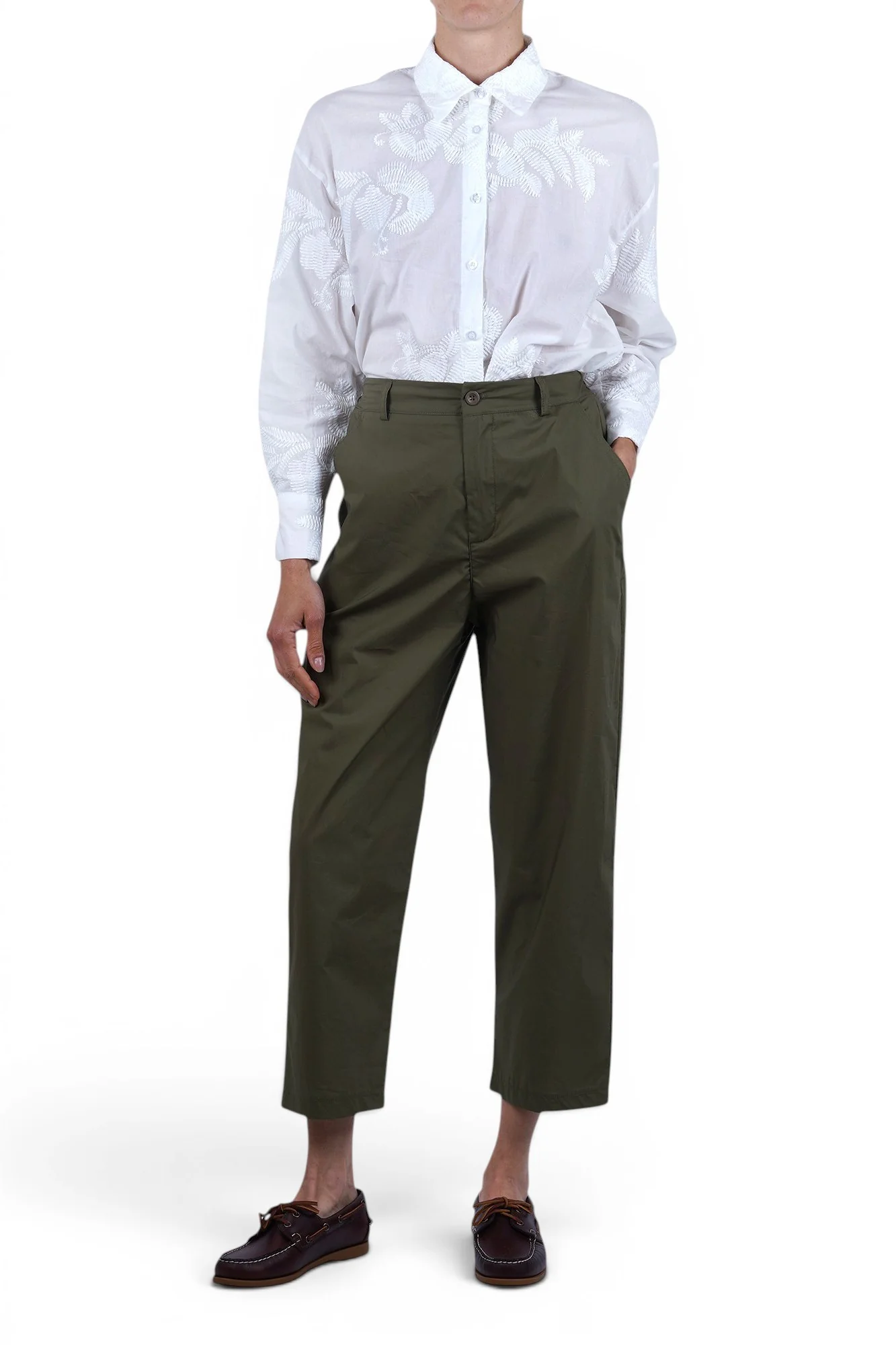 La Femme Blanche - Pantalone - 471624 - Militare - Image 2