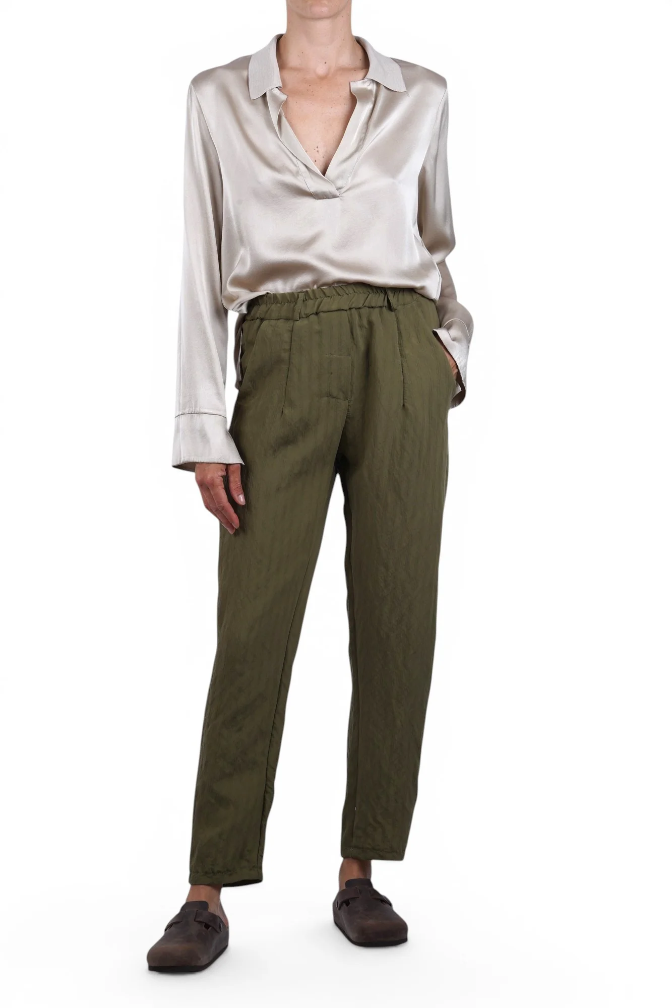 La Femme Blanche - Pantalone - 471667 - Oliva - Image 2