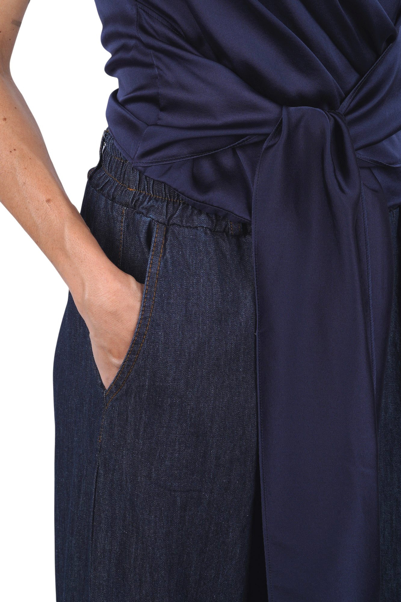 La Femme Blanche - Pantalone - 471670 - Denim scuro - Image 6