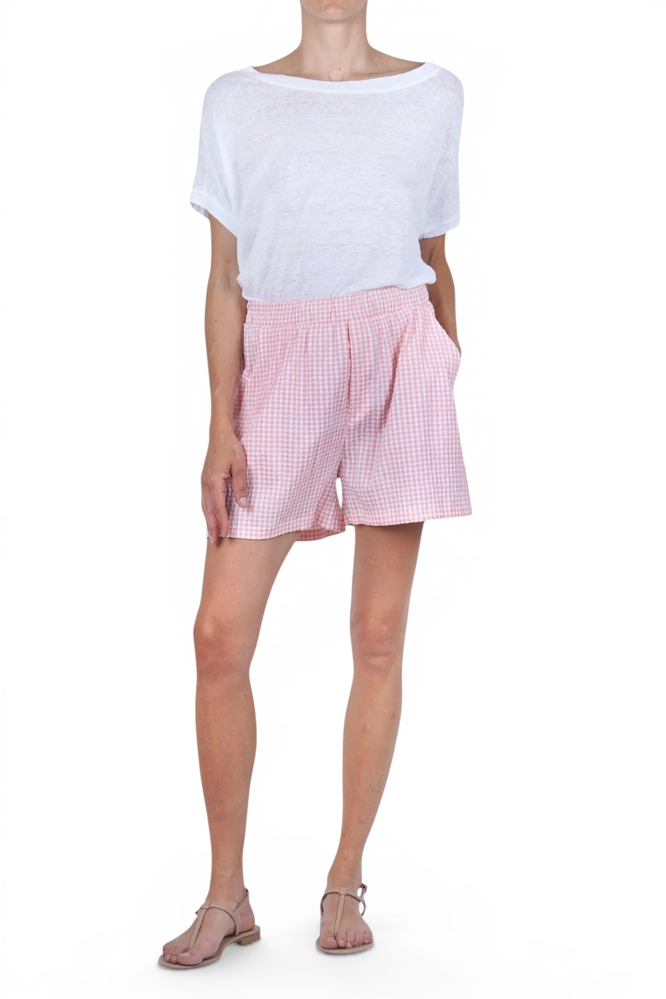 La Femme Blanche - Shorts - 471773 - Bianco/Rosa - Image 2
