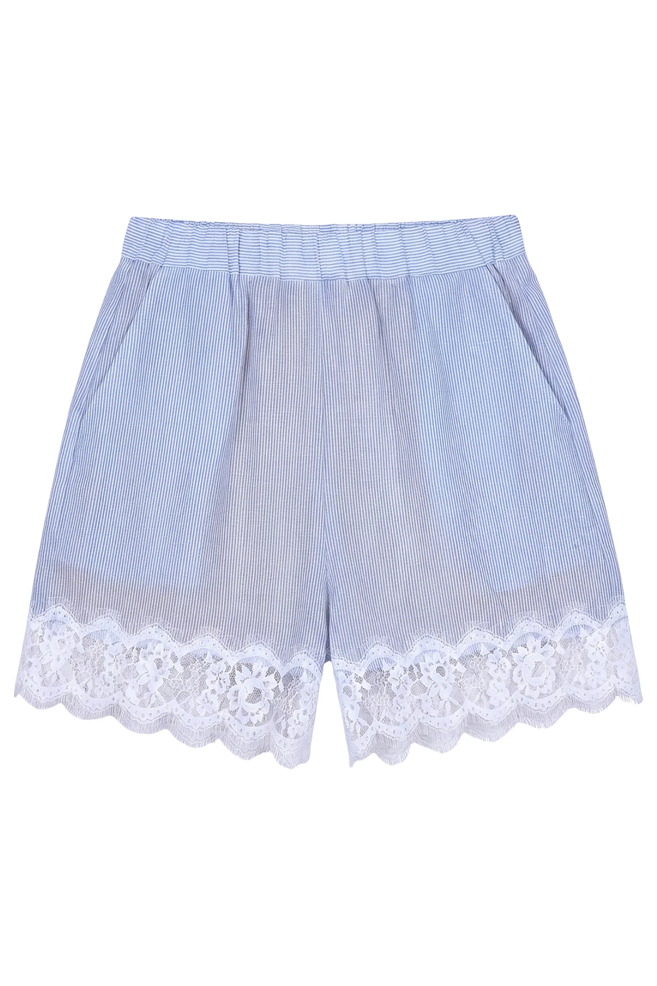 La Femme Blanche - Shorts - 471775 - Bianco/Azzurro