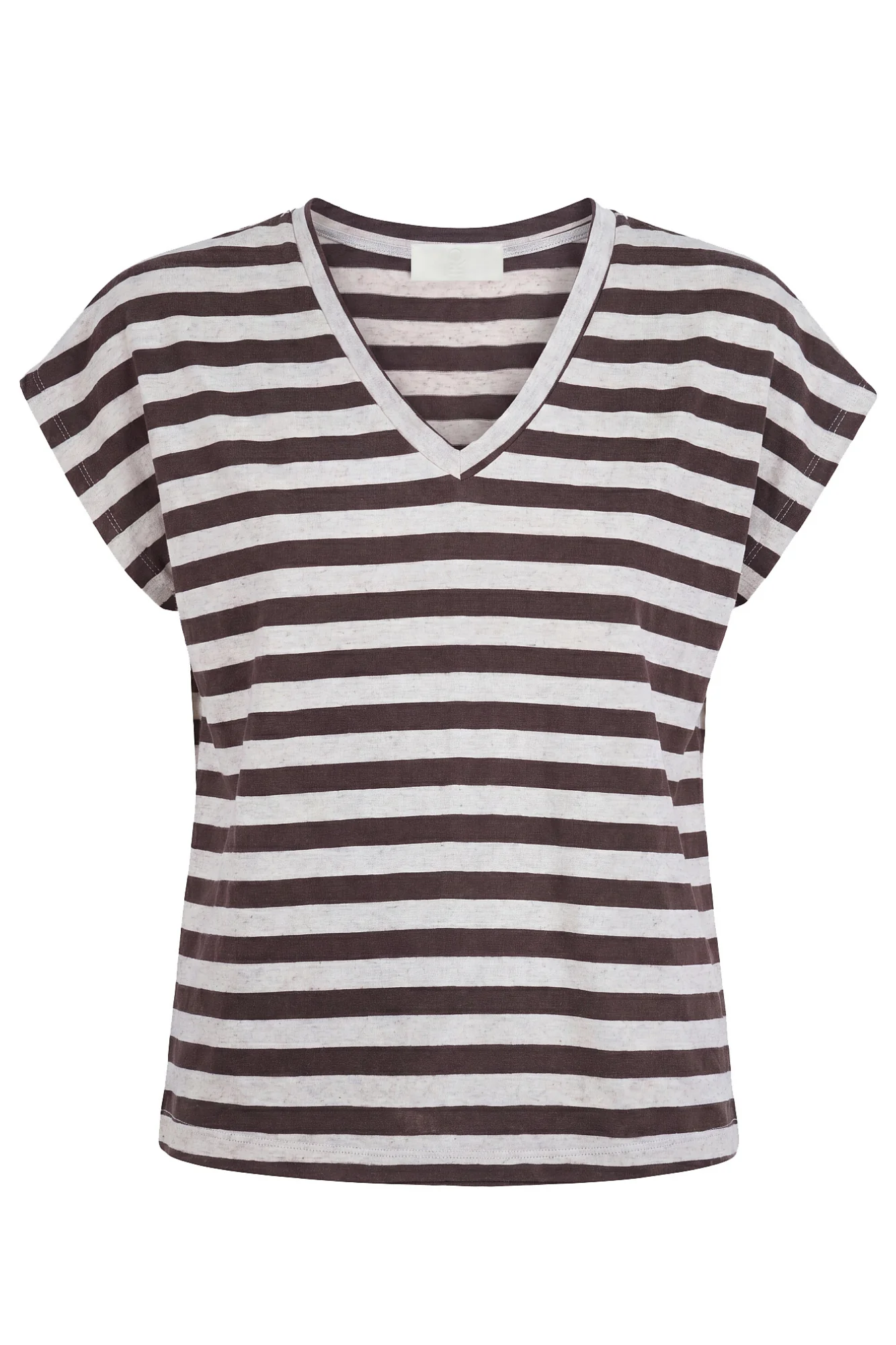 La Femme Blanche - T-shirt - 471668 - Panna/Marrone