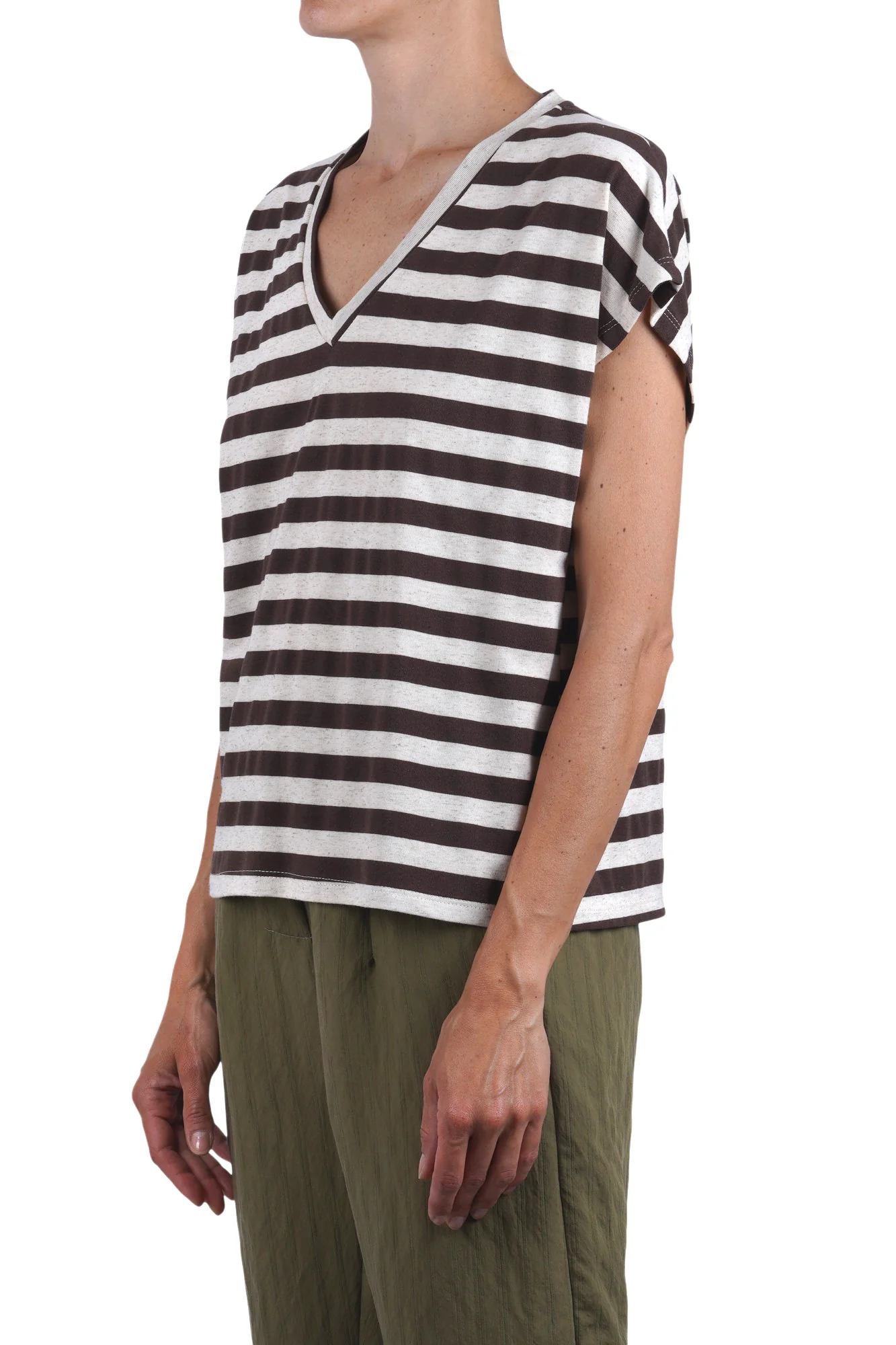 La Femme Blanche - T-shirt - 471668 - Panna/Marrone - Image 4