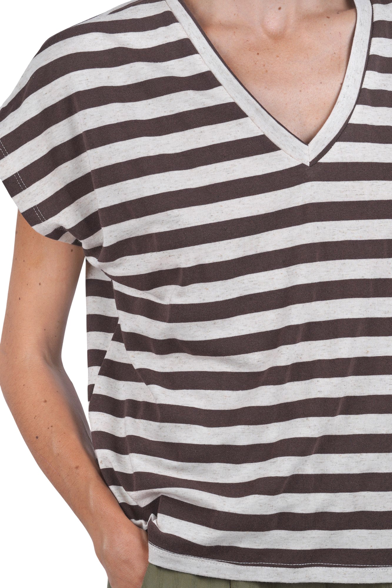La Femme Blanche - T-shirt - 471668 - Panna/Marrone - Image 6