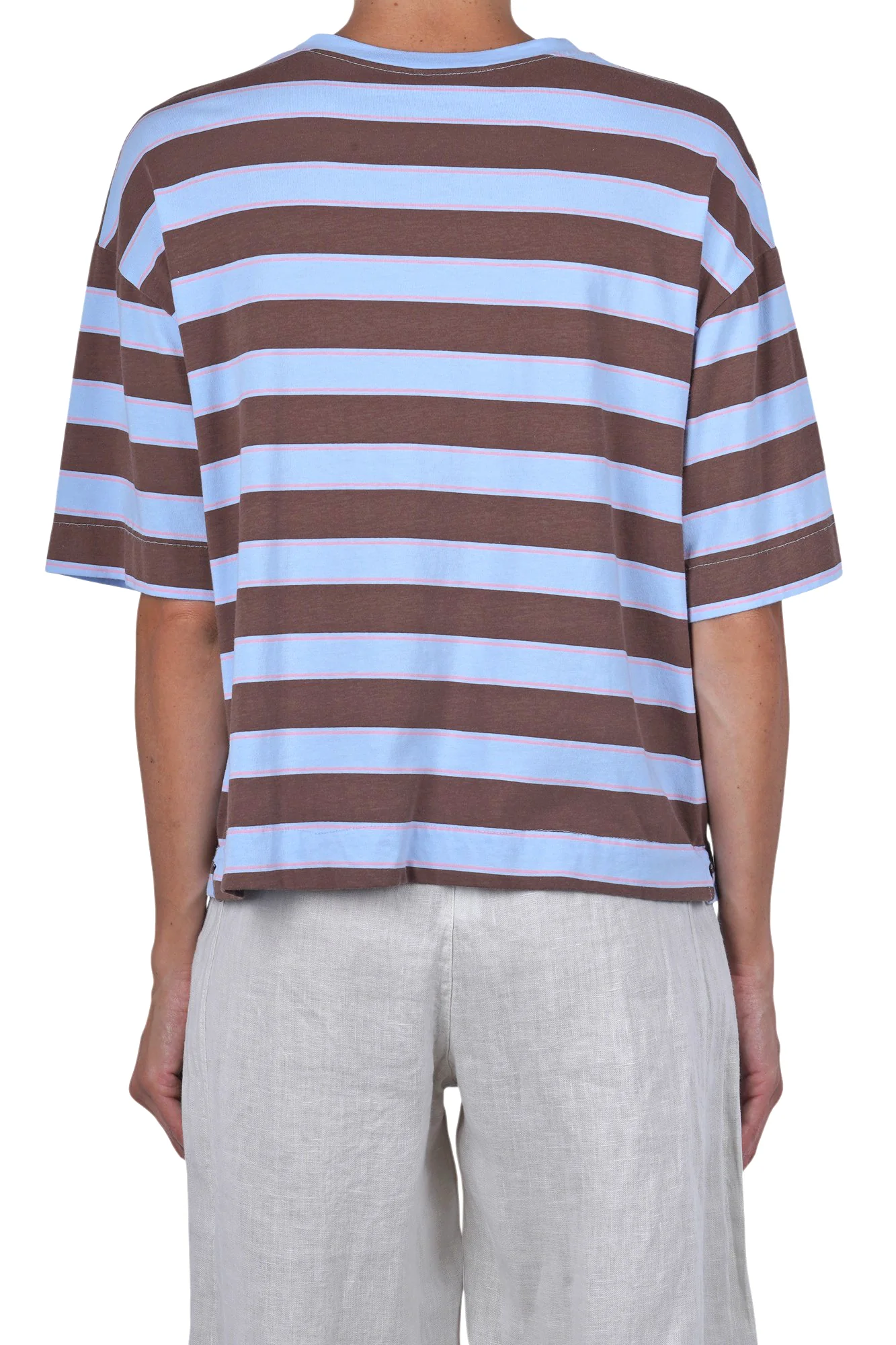 La Femme Blanche - T-shirt - 471787 - Marrone/Azzurro - Image 5