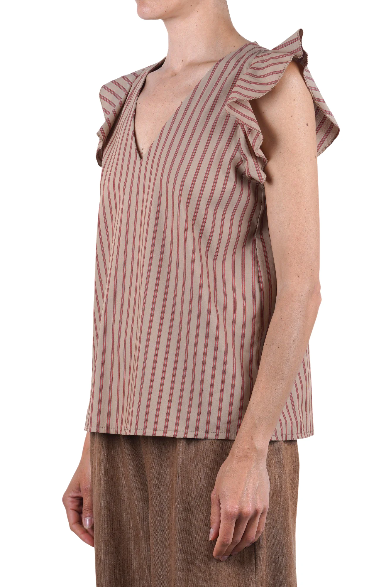 La Femme Blanche - Top - 471600 - Rosso/Cammello - Image 4