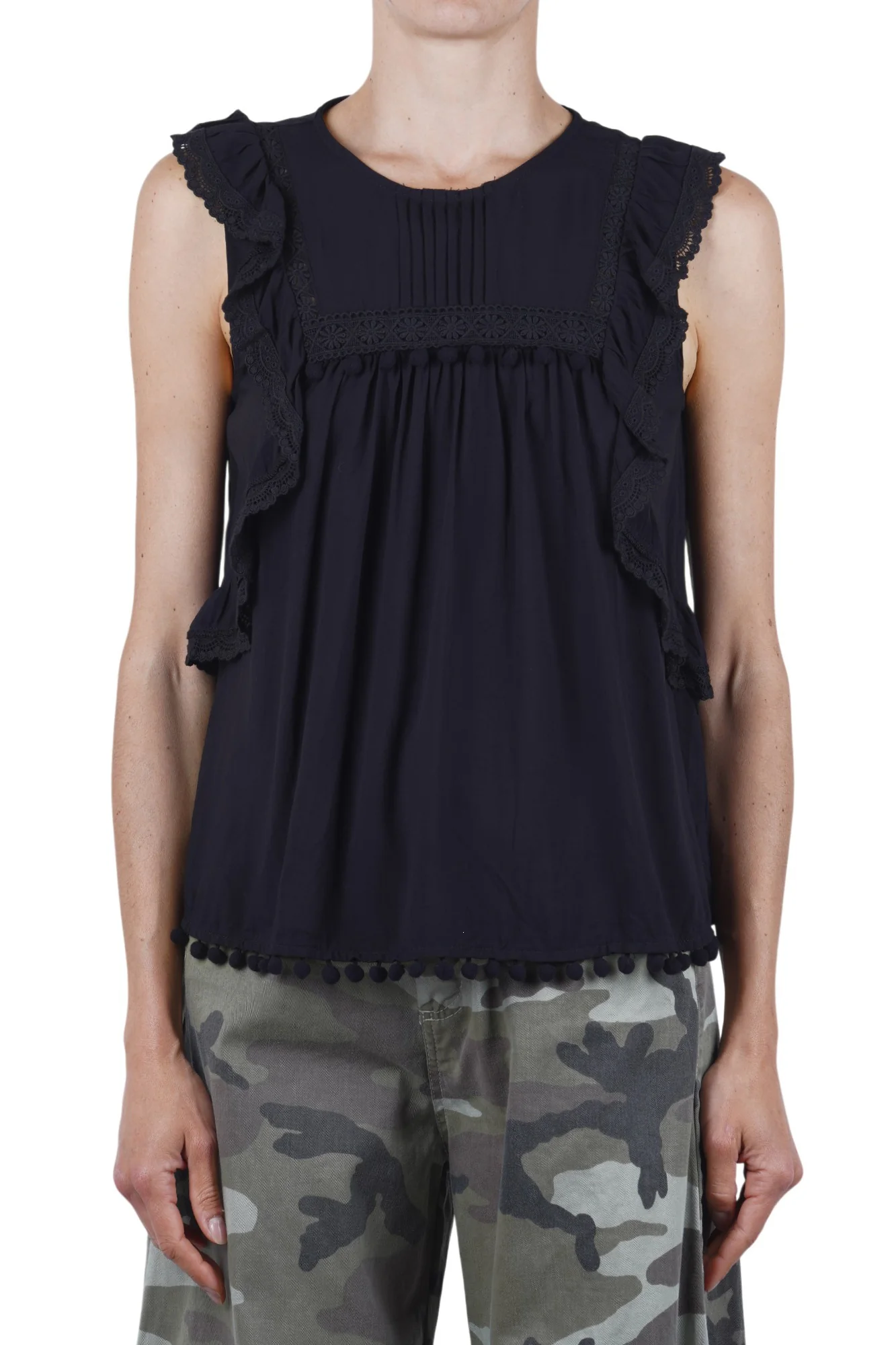 La Femme Blanche - Top - 471619 - Nero - Image 3