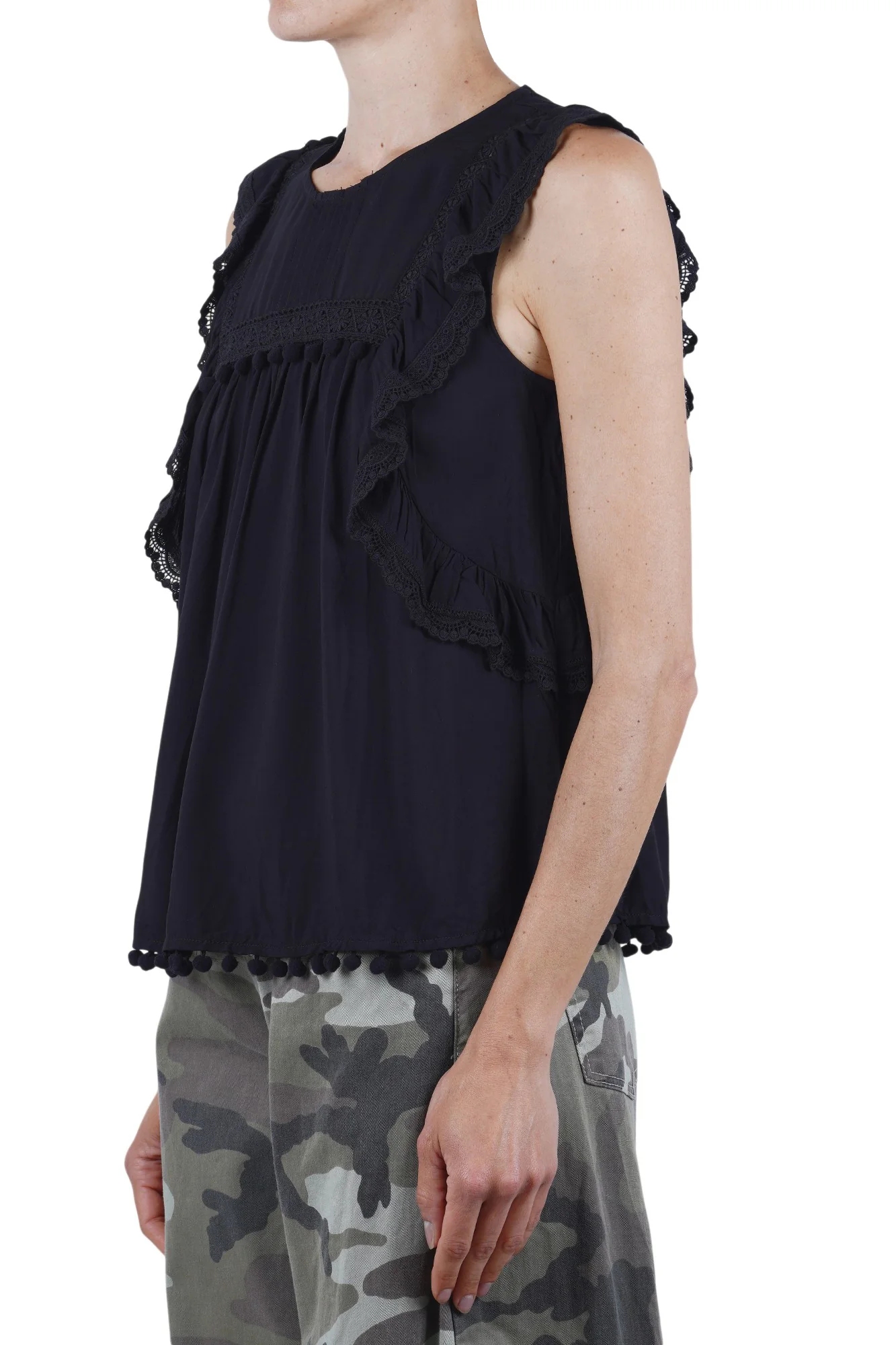 La Femme Blanche - Top - 471619 - Nero - Image 4