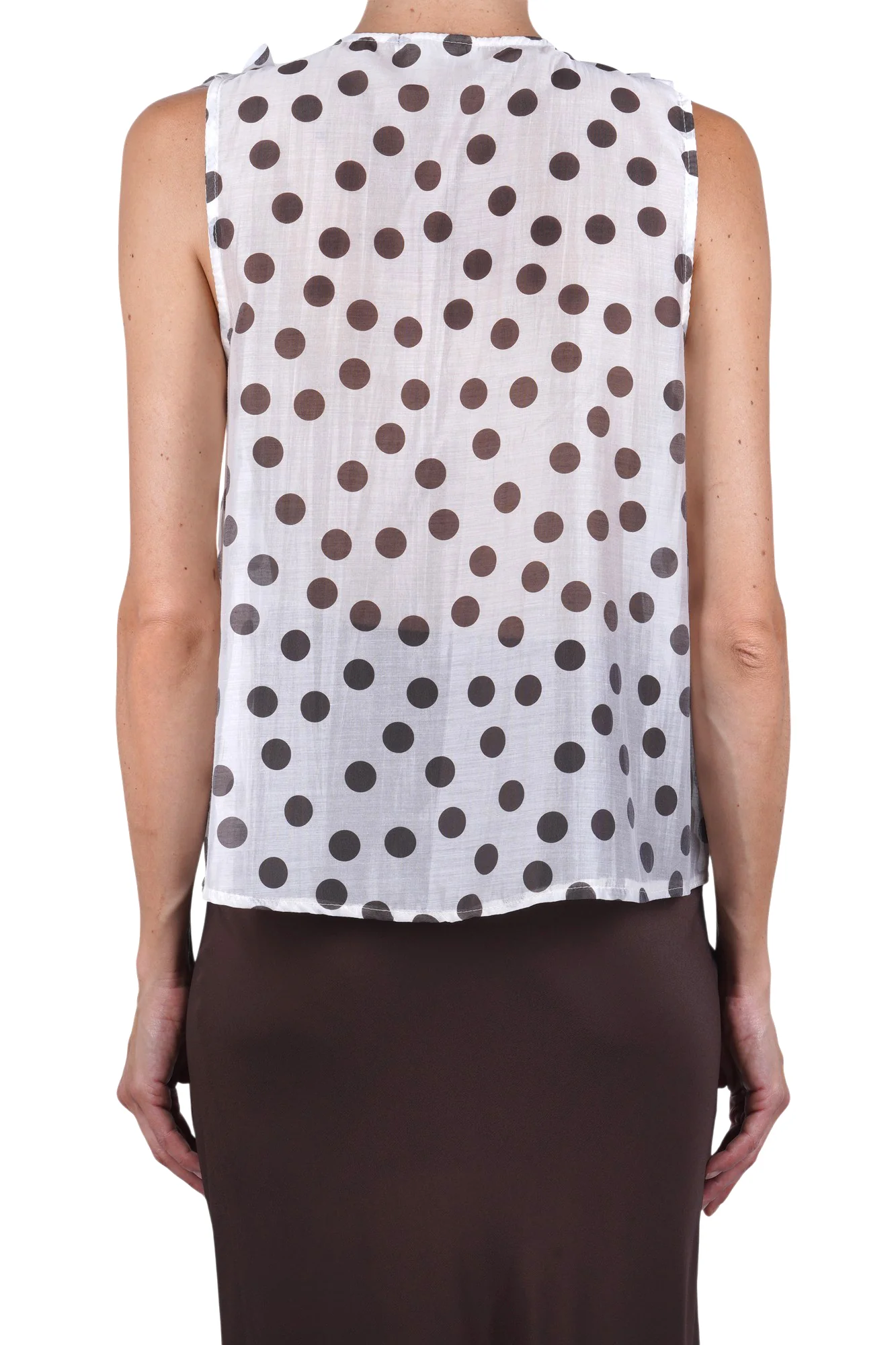 La Femme Blanche - Top - 471703 - Panna/Marrone - Image 5